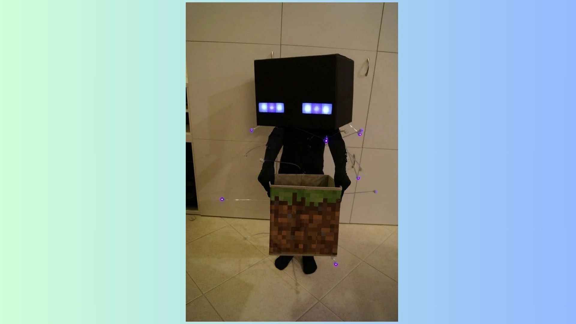 The Enderman is definitely among the best Minecraft costume ideas for Halloween (Image via Reddit/vjjft)