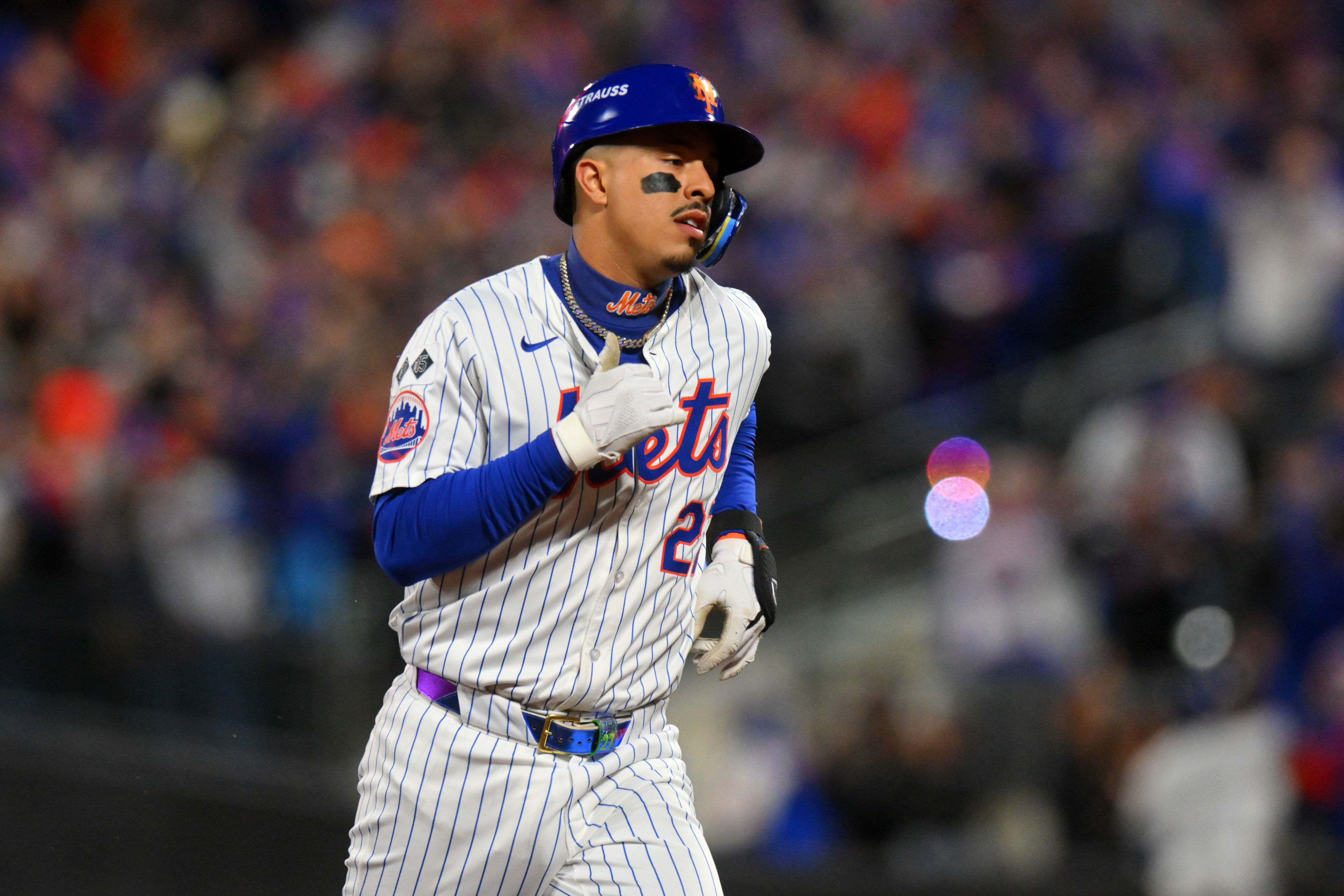 Mark Vientos had a breakthrough year with the Mets after racking up 14 RBIs in the playoffs in addition to hitting more than 20 home runs in the regular season (Photo Credit: IMAGN)