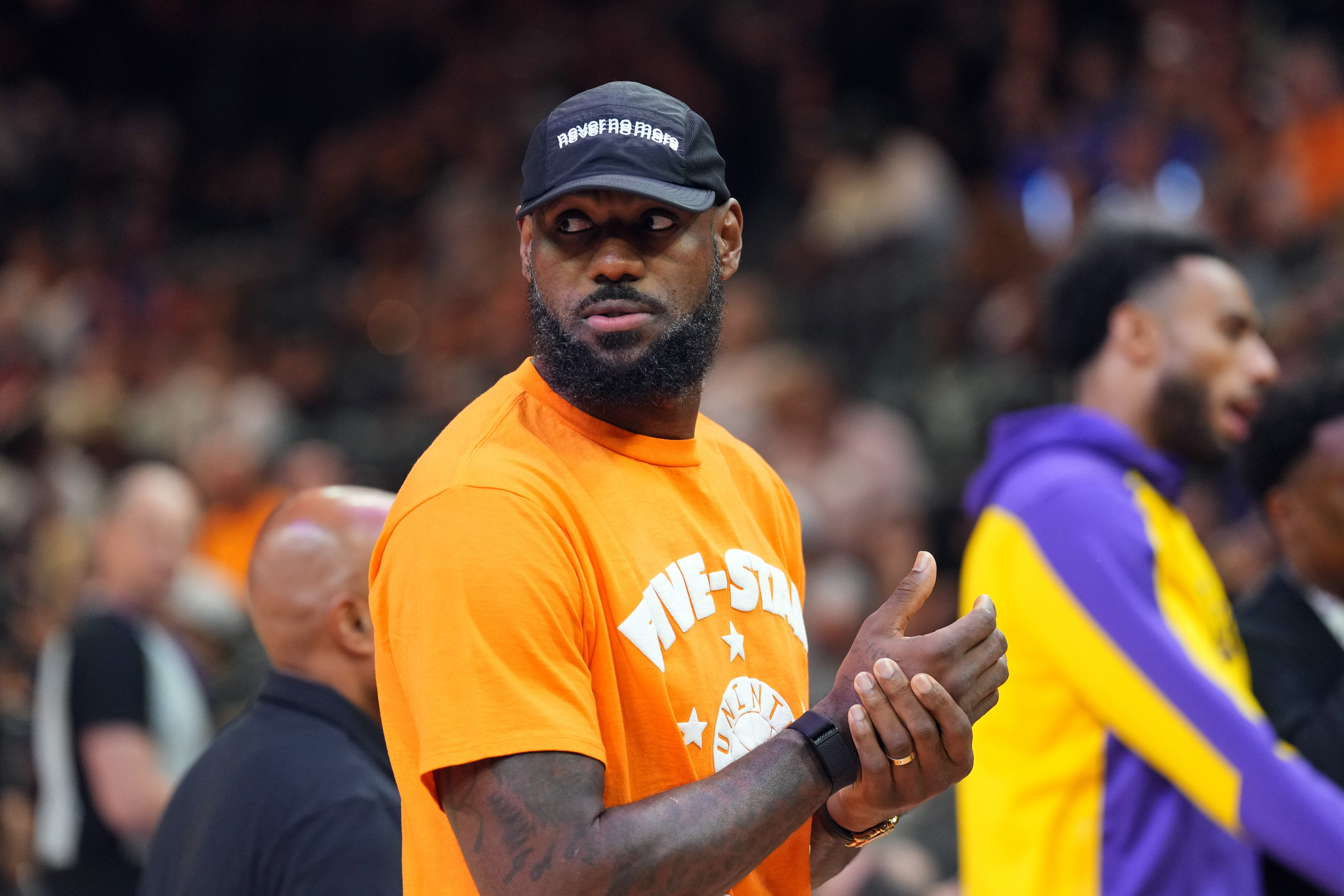 LeBron James not happy with WNBA referees in Game 5. (Photo: IMAGN)