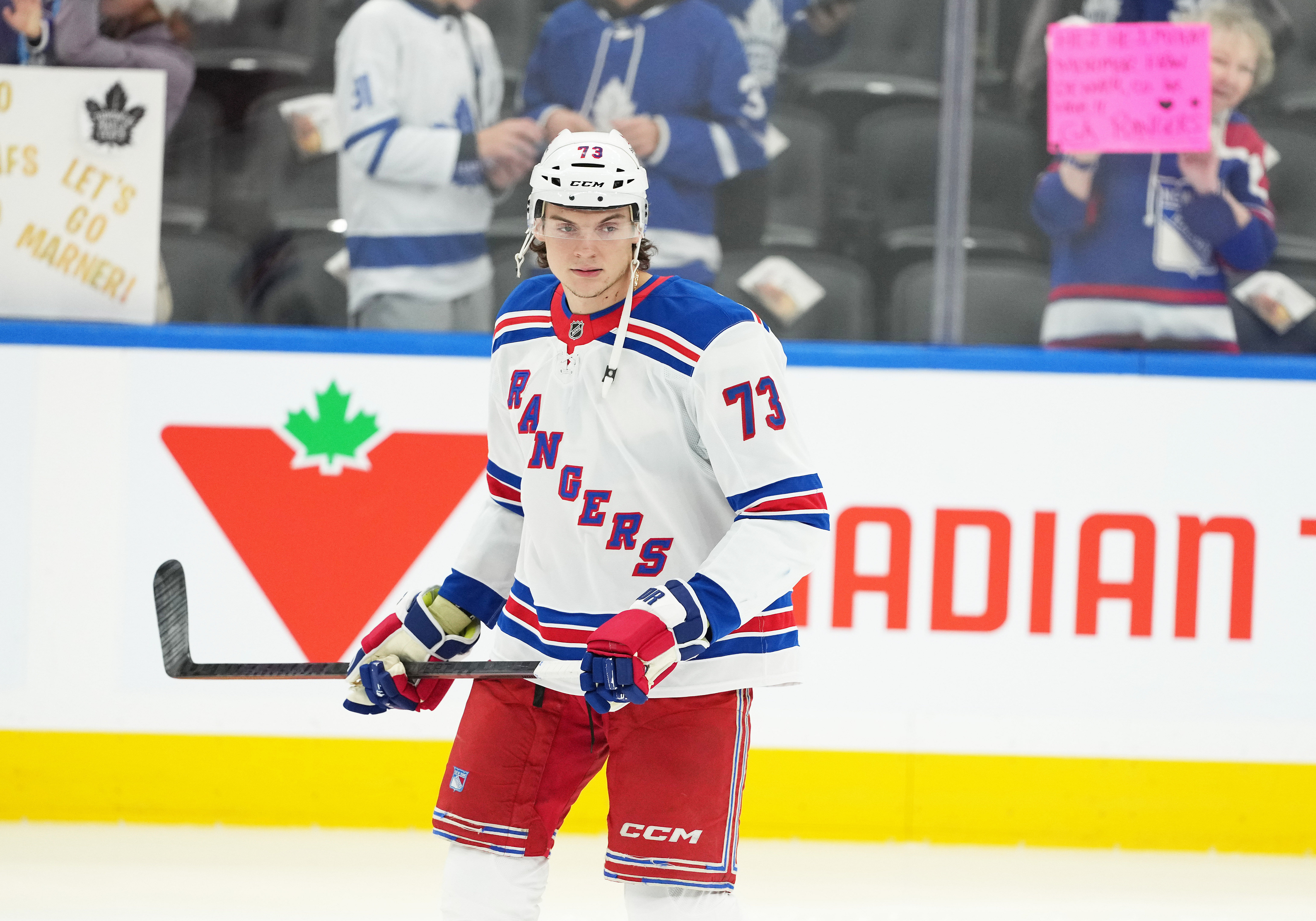 Matt Rempe is back with the Rangers (Imagn)