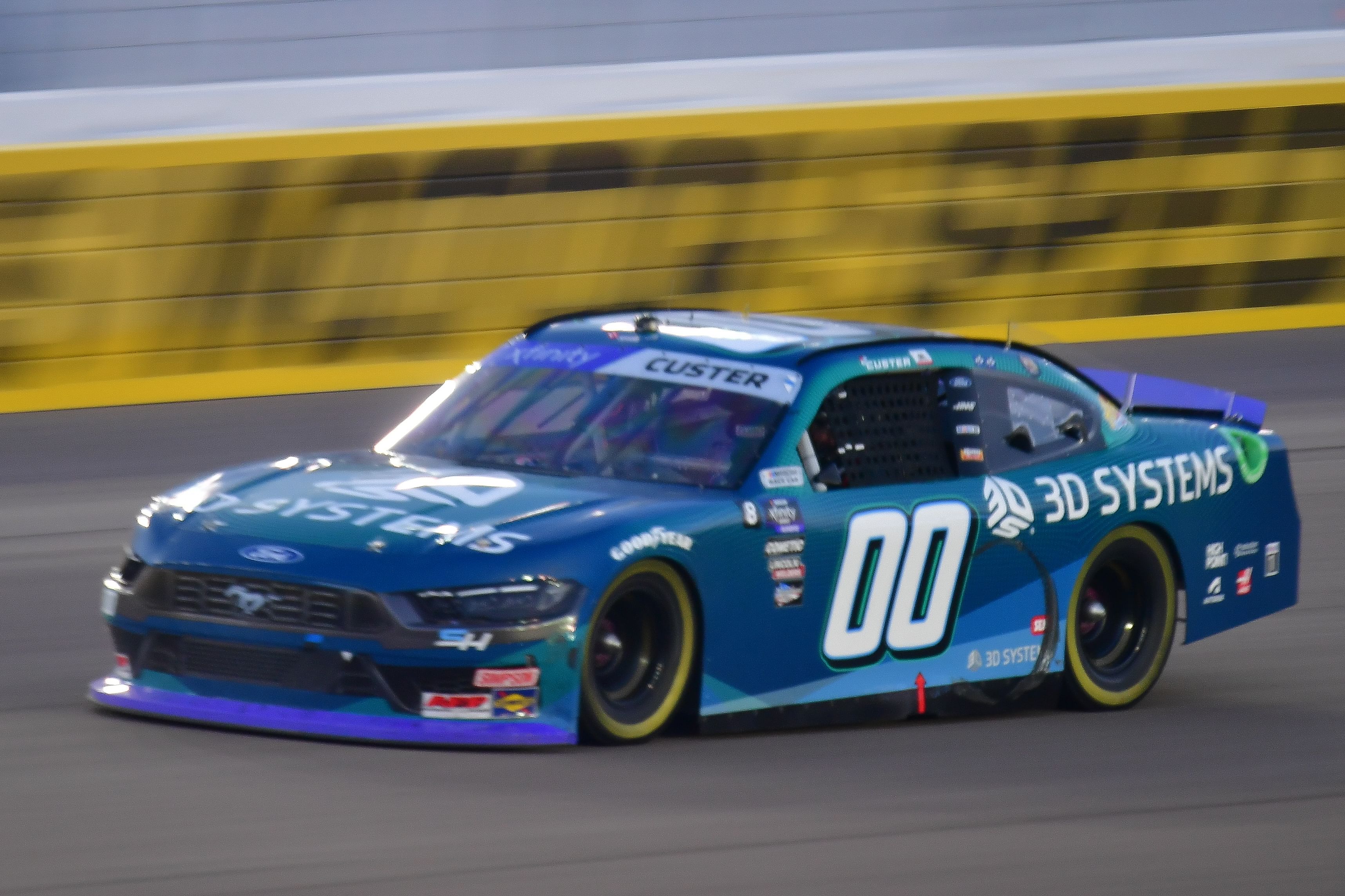 Cole Custer (00) during the Ambetter Health 302 at Las Vegas Motor Speedway. Mandatory Credit: Gary A. Vasquez-Imagn Images