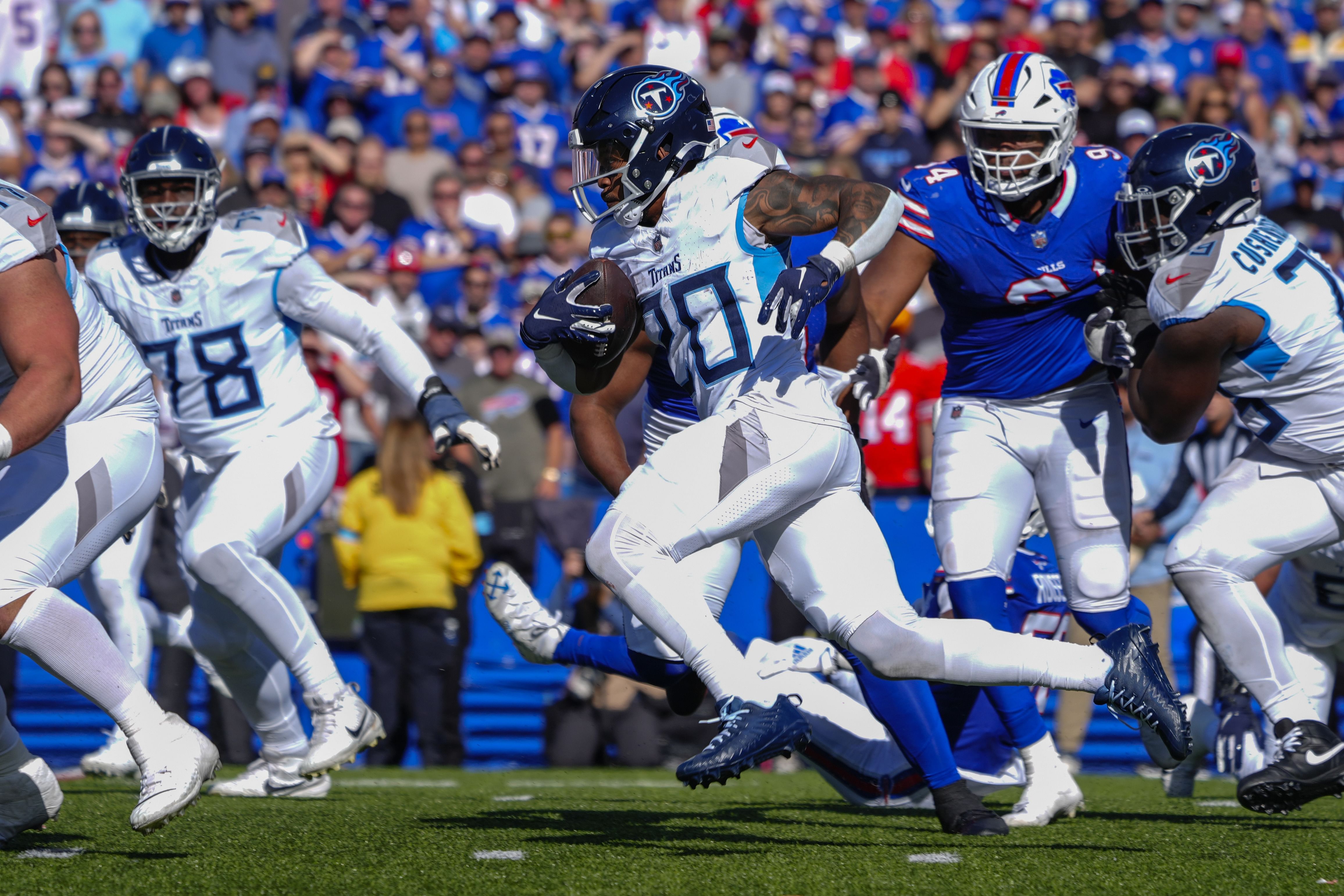 Tony Pollard at Tennessee Titans at Buffalo Bills - Source: Imagn