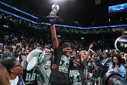 Jonquel Jones chokes up upon receiving prestigious WNBA Finals MVP award: "Y'all know how many times I've been denied"