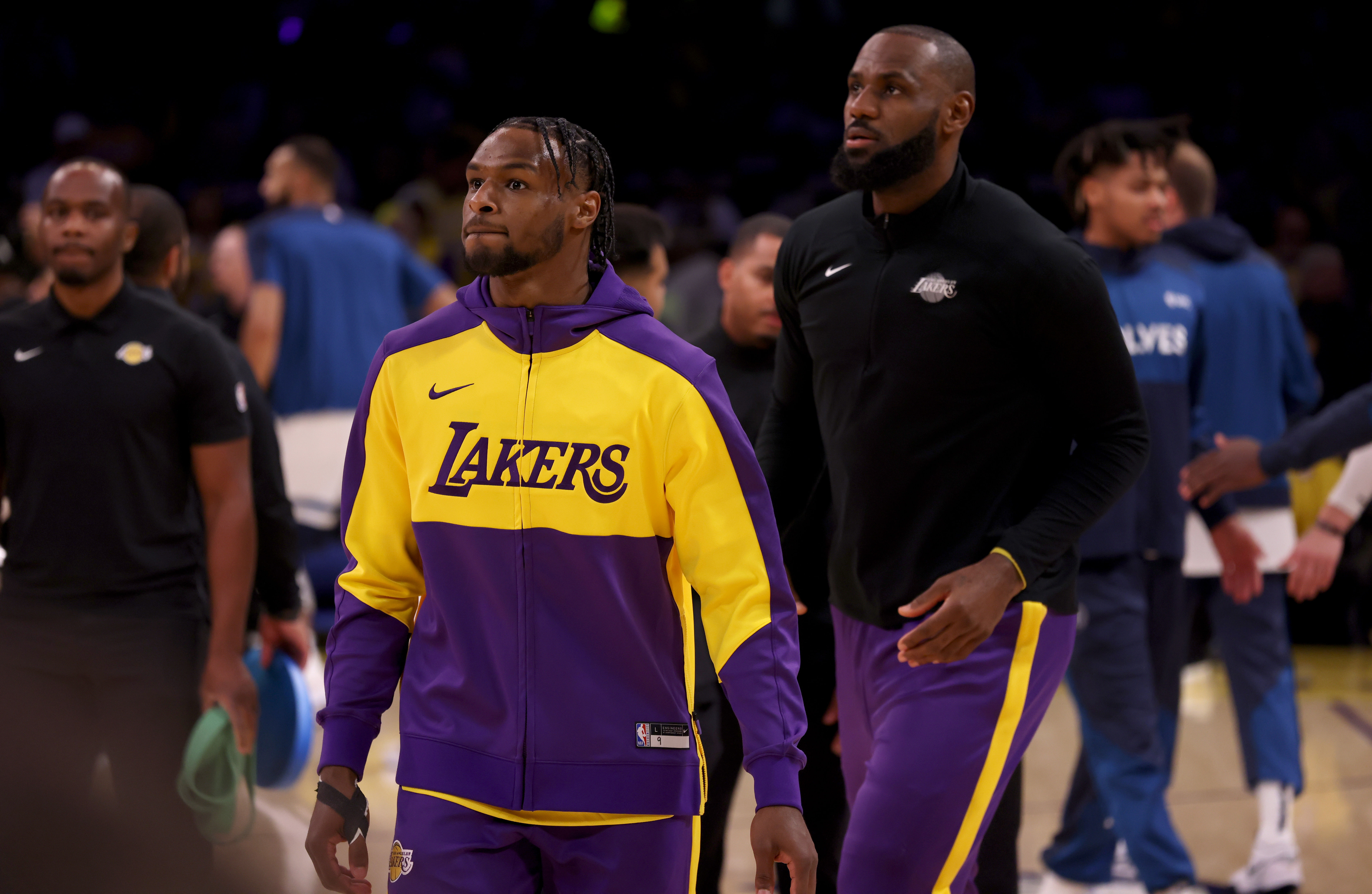 LeBron James makes history with son Bronny. (Photo: IMAGN)