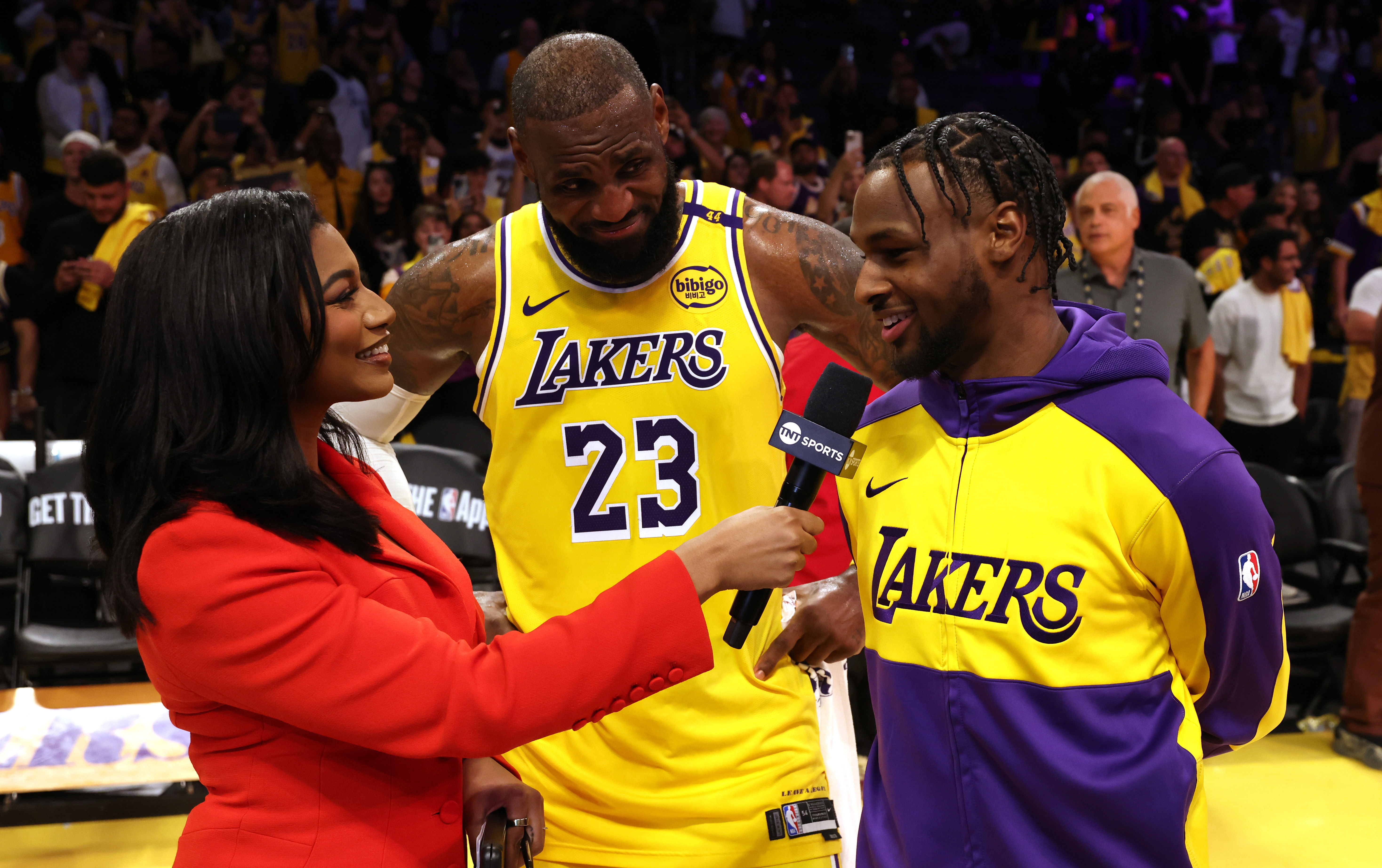 LeBron James comments on finally playing alongside Bronny for the Lakers