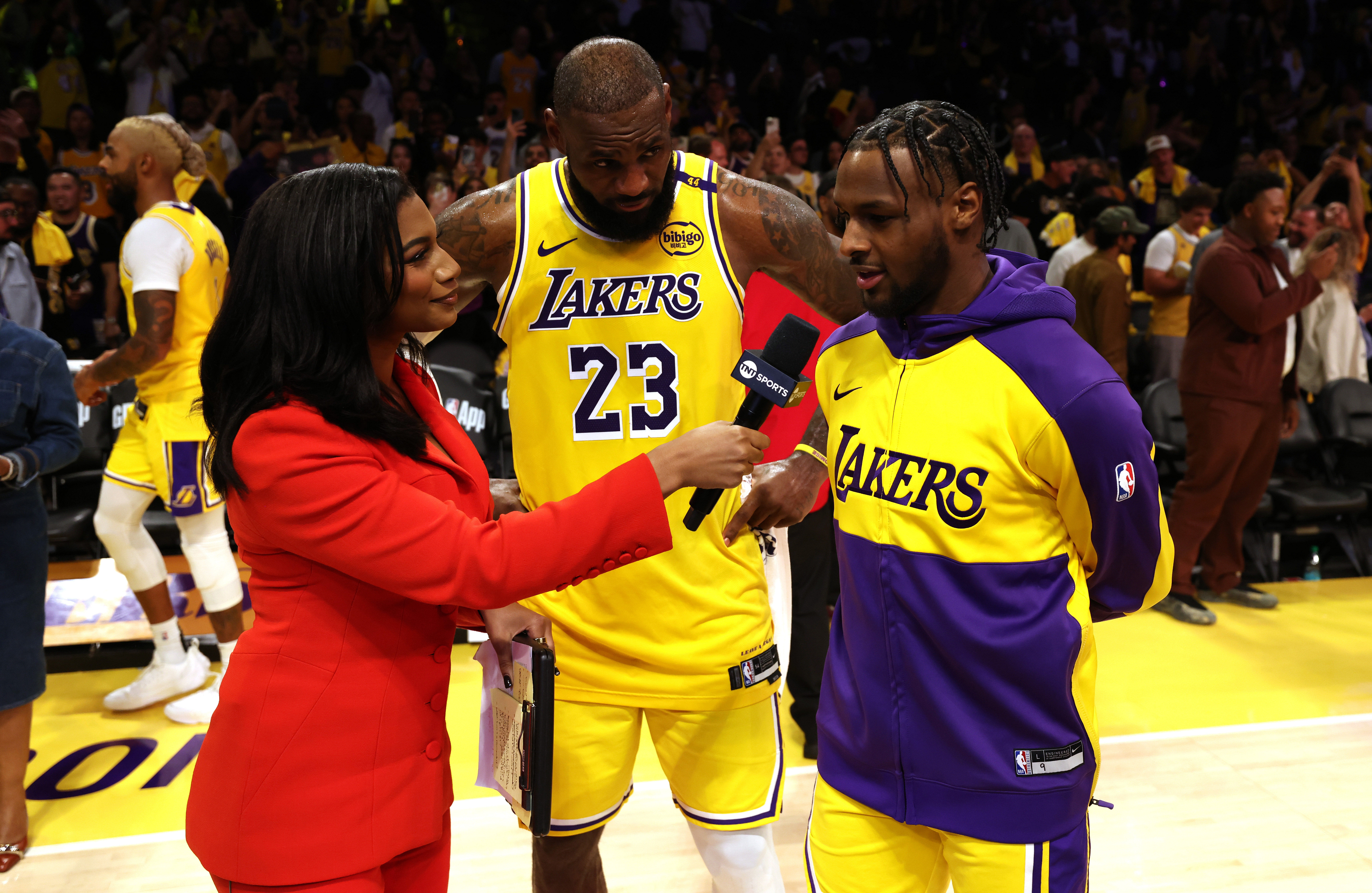 LeBron and Bronny (Source: Imagn)