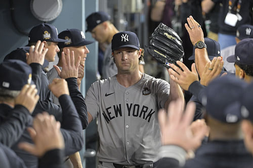 Gerrit Cole started Game 1 of the World Series for the Yankees (Photo Credit: IMAGN)