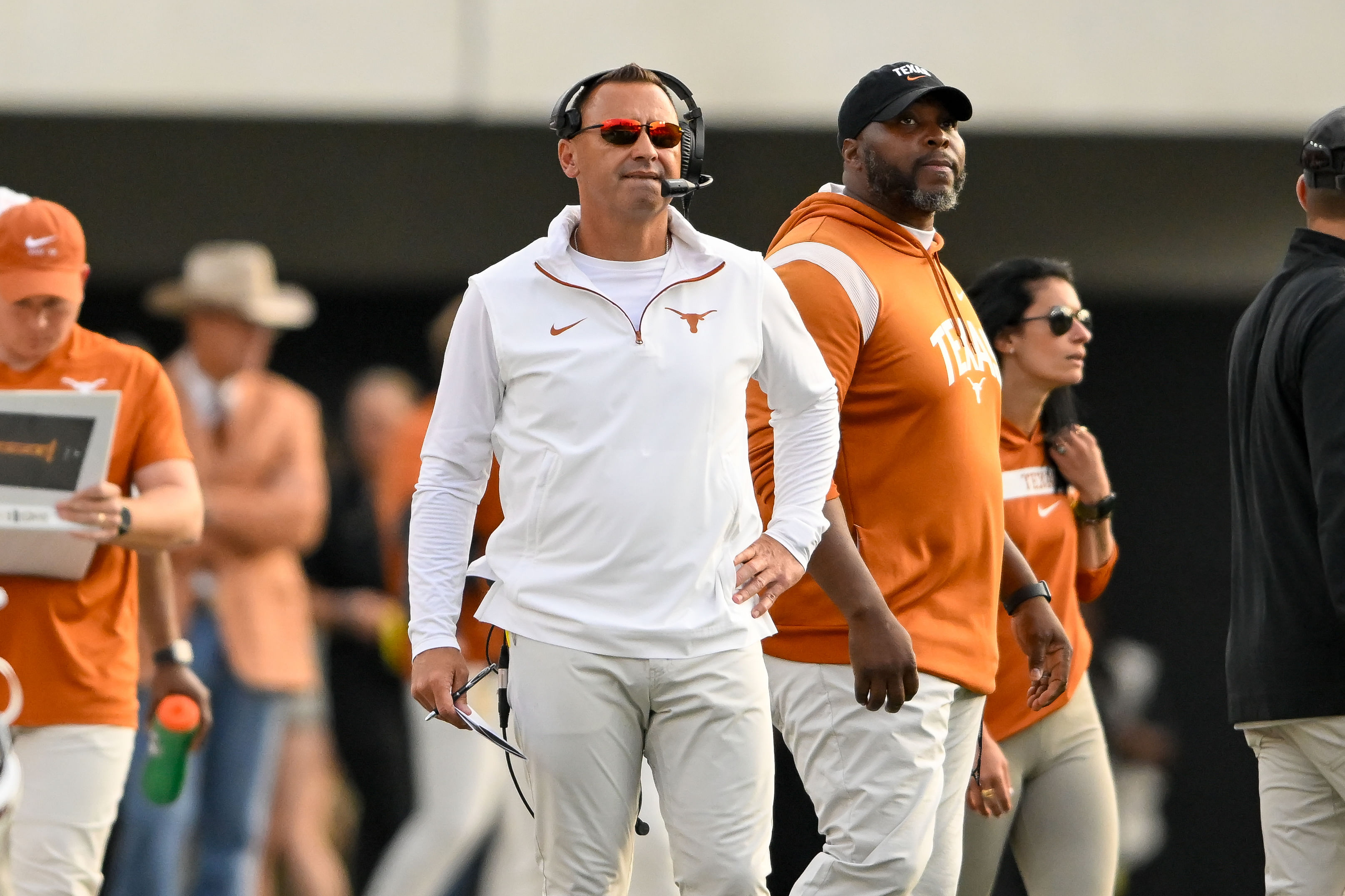 Texas and Steve Sarkisian are in the thick of the SEC&#039;s CFP hunt. (Photo Credit: IMAGN)