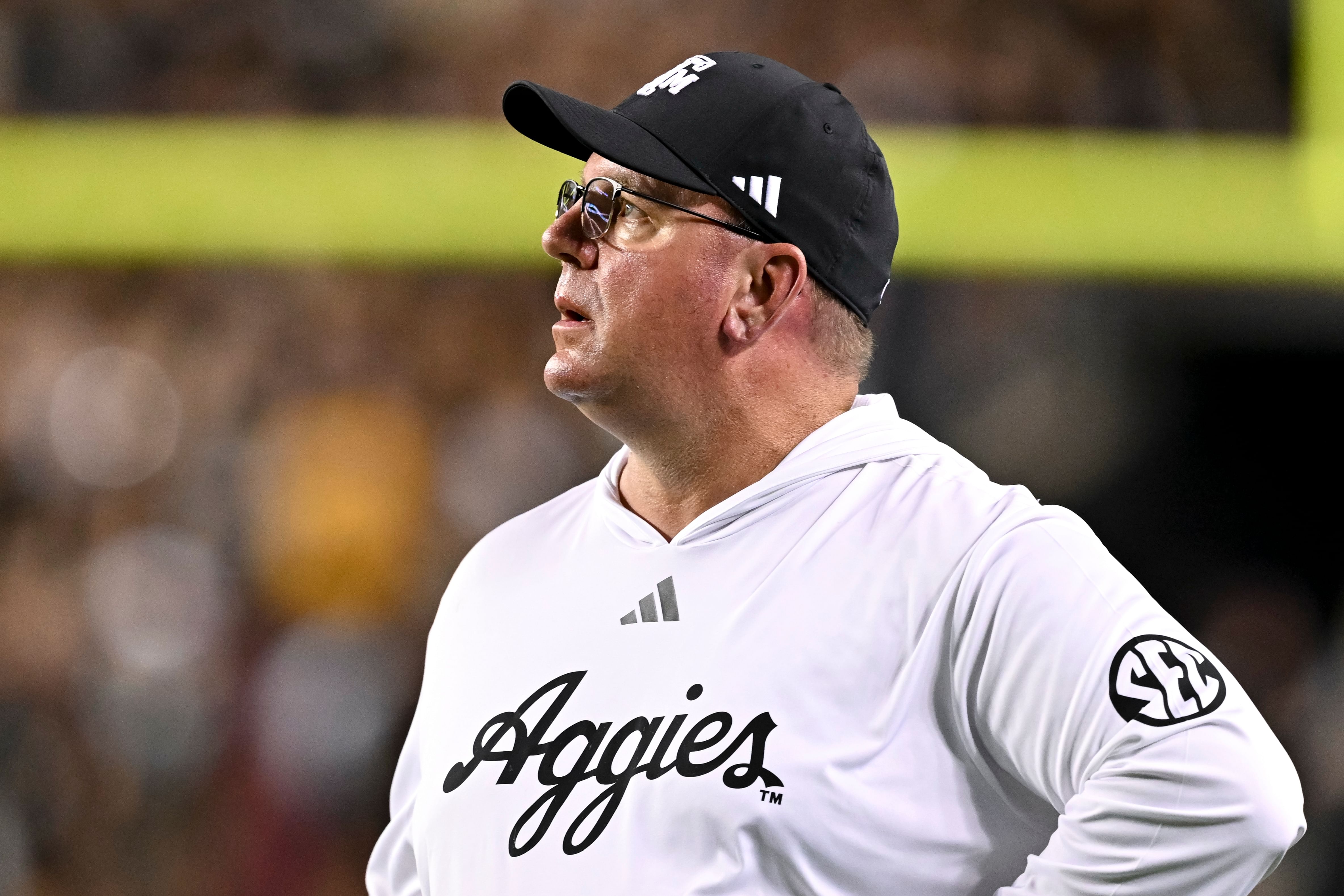 Texas A&amp;M HC Mike Elko - Source: Imagn