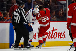 Watch: 39-year-old Corey Perry fights 24-year-old Joe Veleno in spirited bout