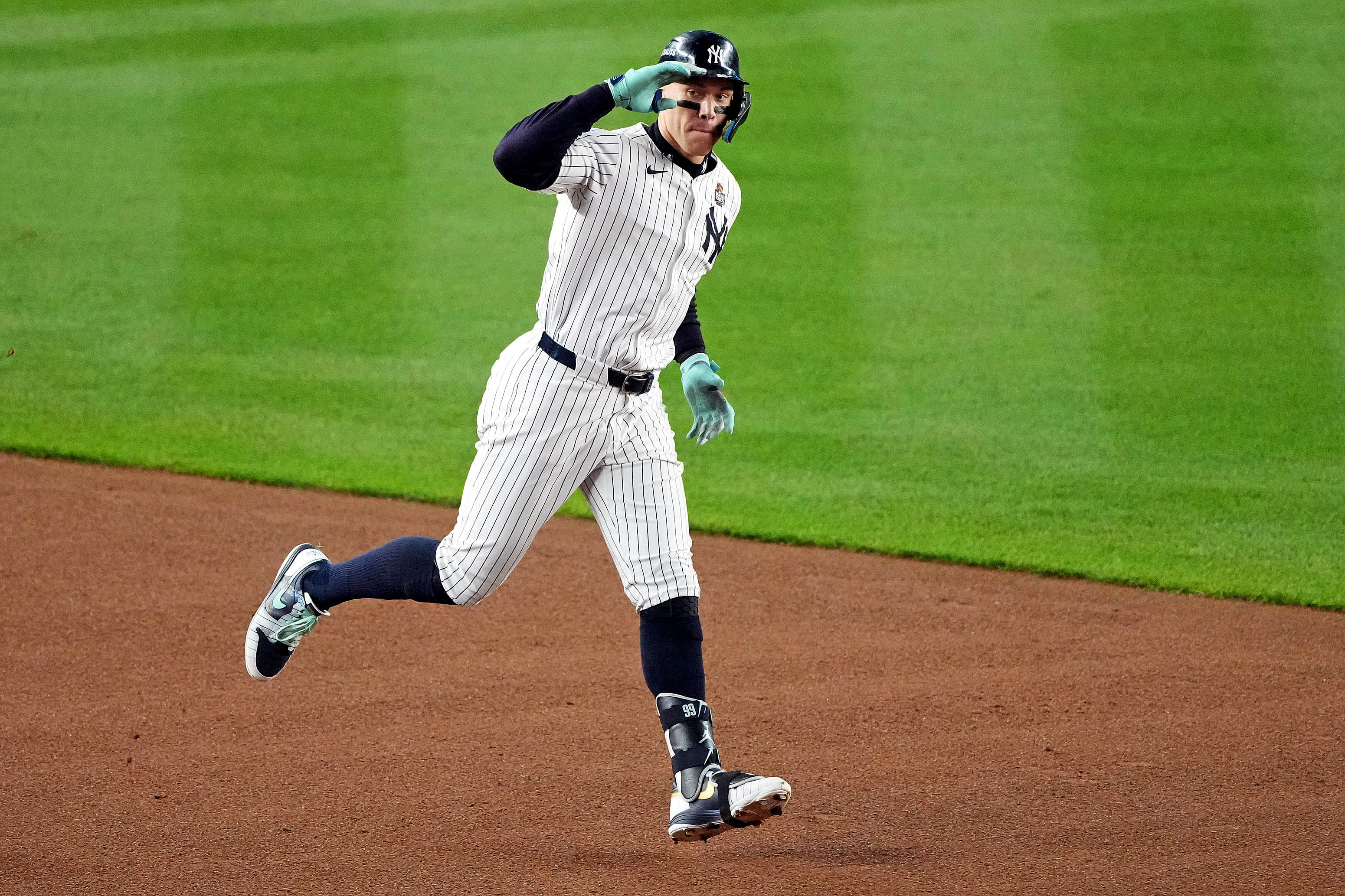 Aaron Judge hit his first World Series home run on Wednesday evening (Photo Credit: IMAGN)