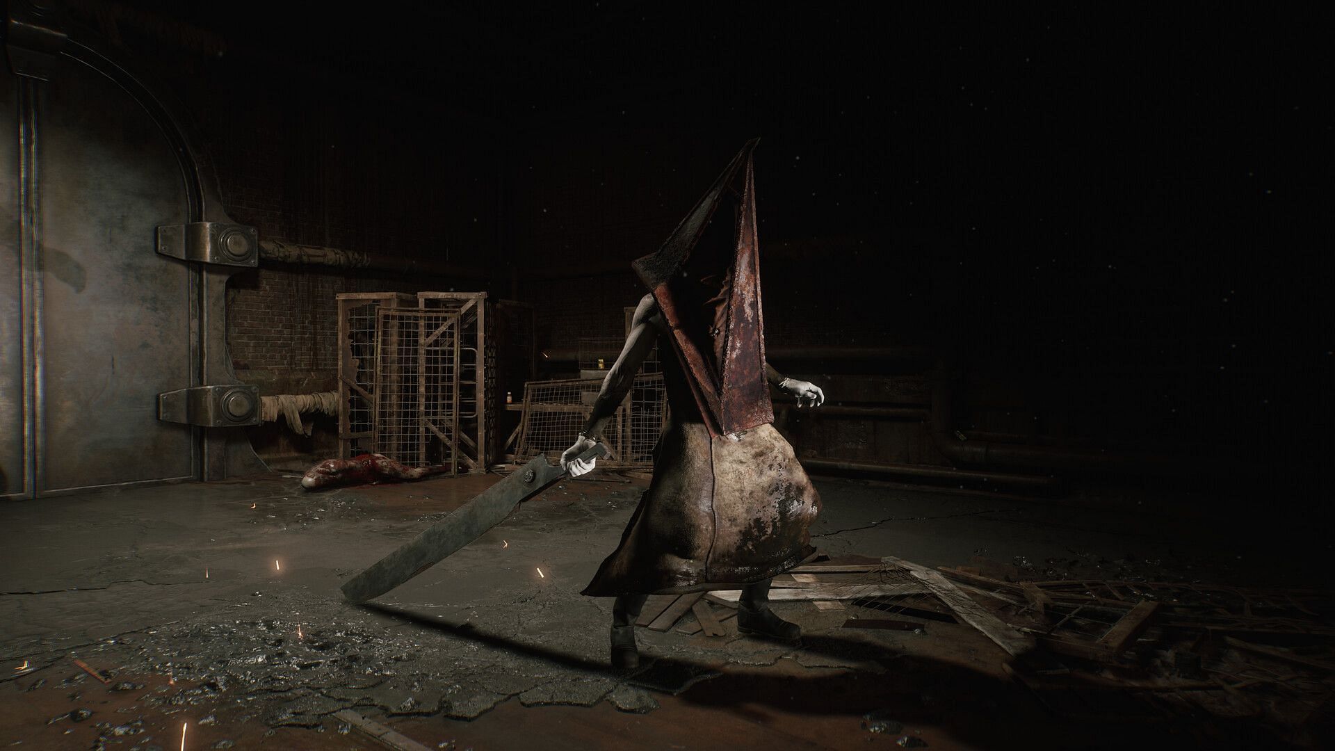 Pyramid Head boss in Silent Hill 2 (Image via Konami)