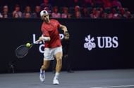 Francisco Cerundolo in action at the 2024 Laver Cup (Picture: Getty)