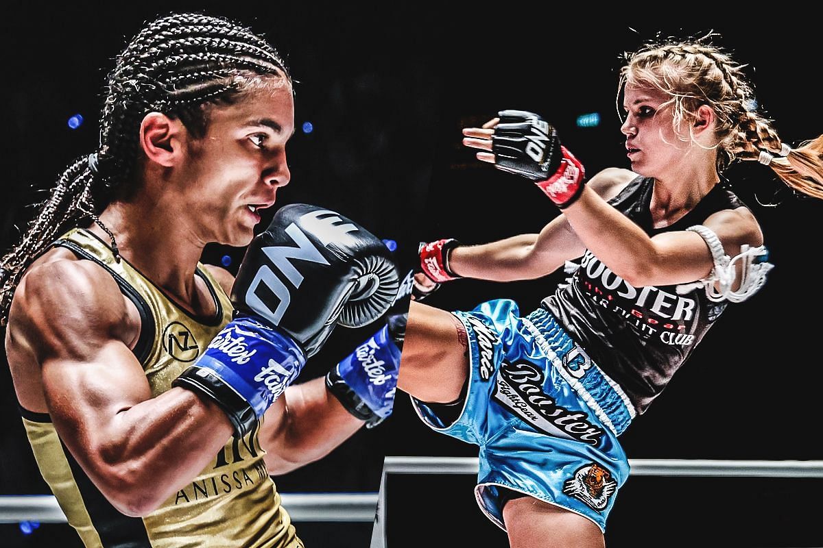 Anissa Meksen (left) Marie Ruumet (right). [Photos via: ONE Championship]