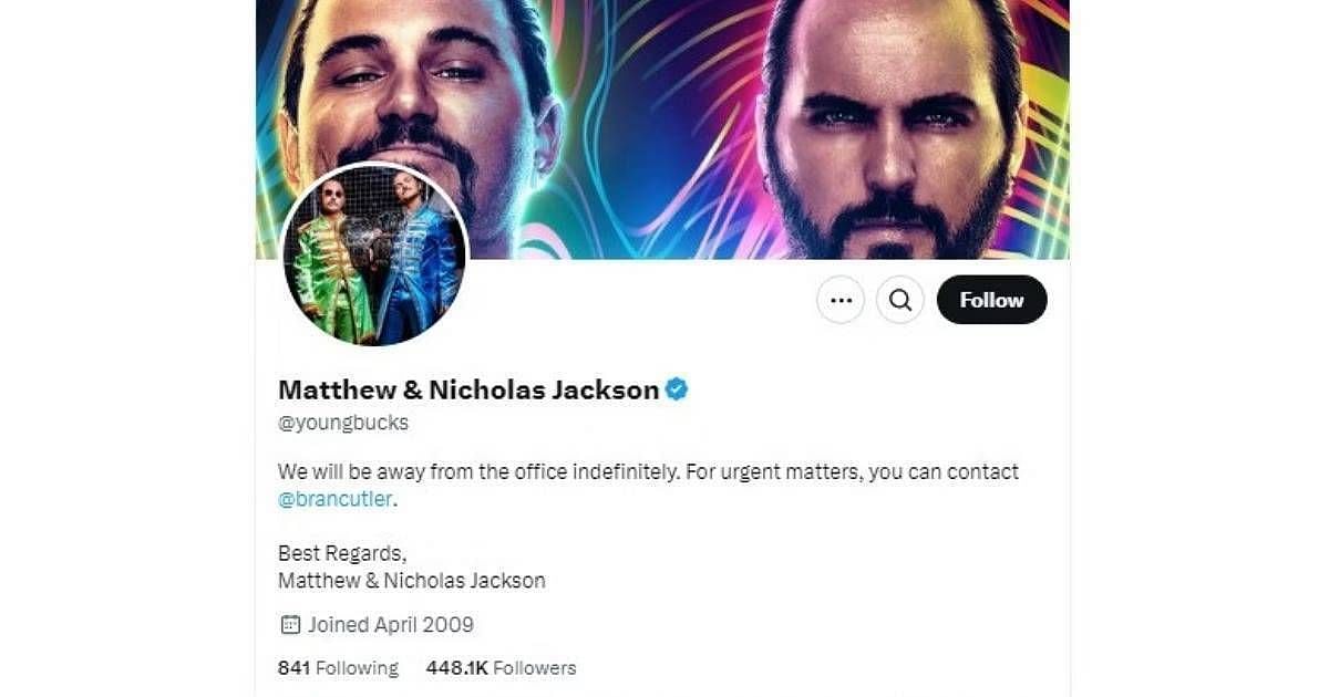 Screengrab of Matthew and Nicholas Jackson&#039;s X bio (source: The Bucks&#039; X account)