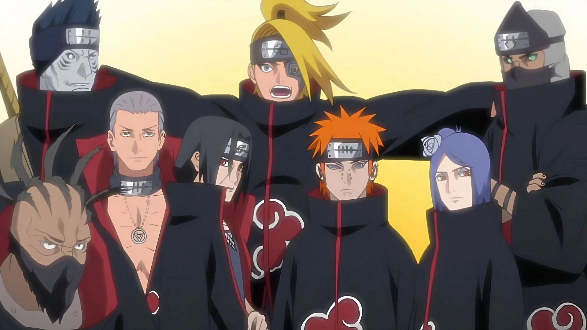 The Akatsuki members as shown in the anime (Image via Studio Pierrot)