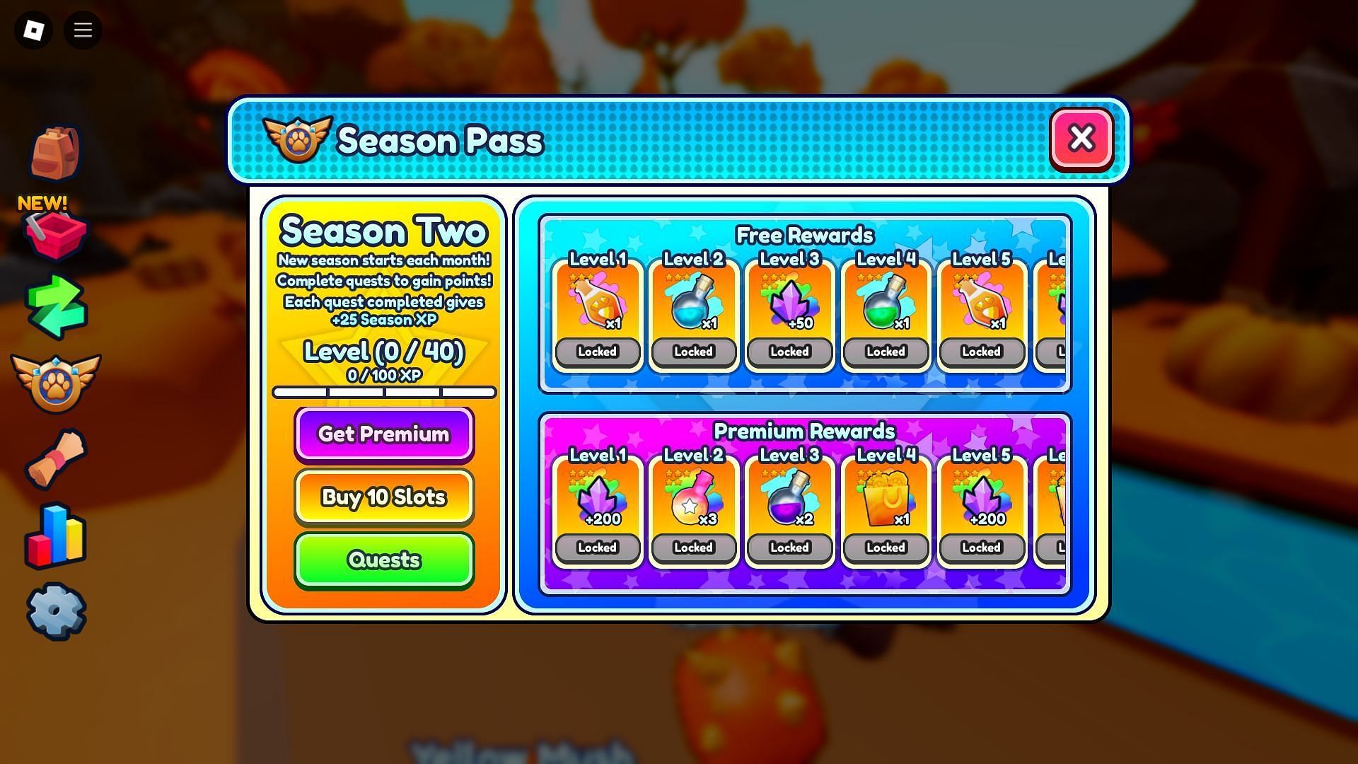 All rewards in Halloween Season Pass (Image via Roblox)