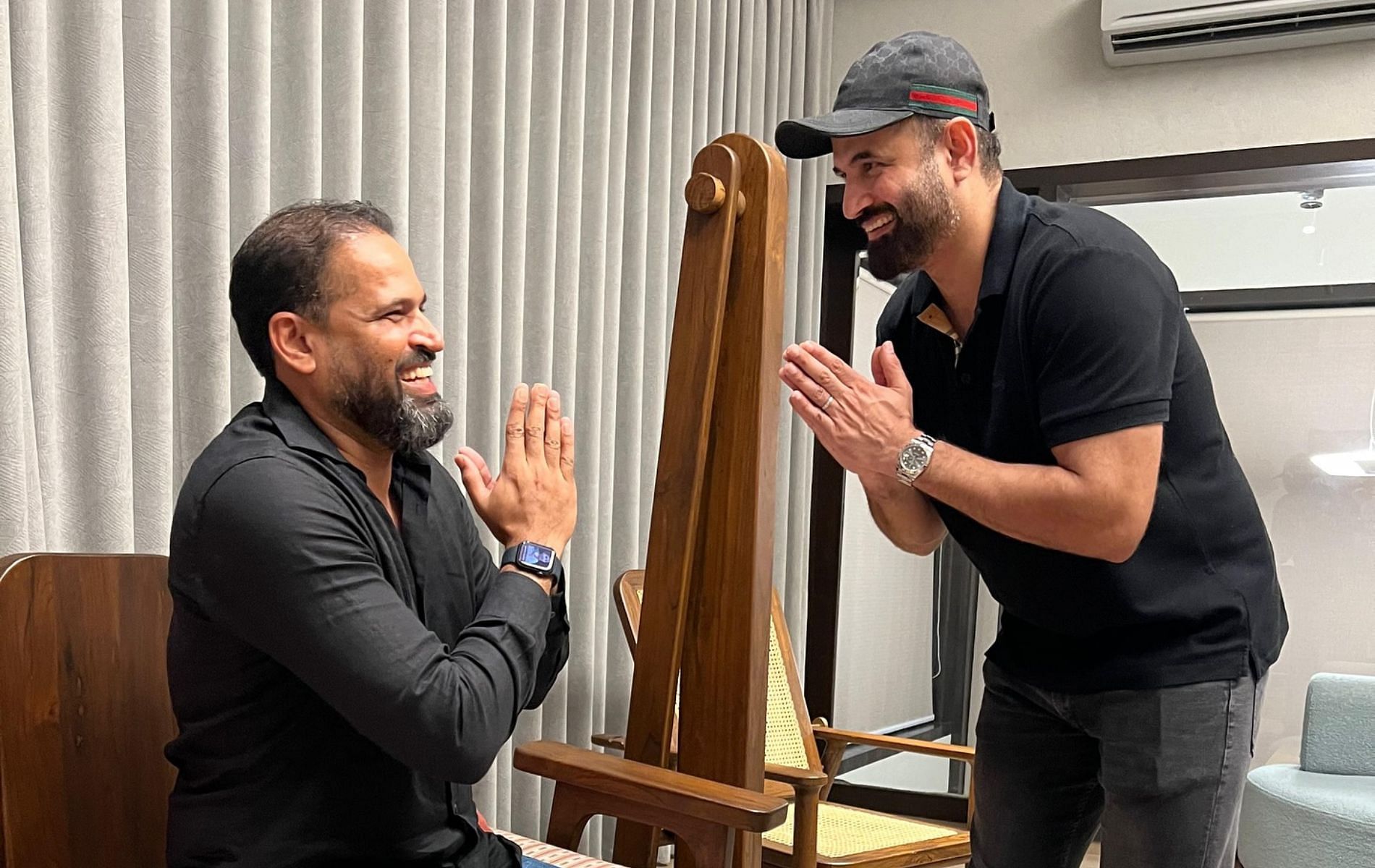 Yusuf Pathan (L) and Irfan Pathan (R). (Pic: Instagram/yusuf_pathan)