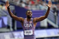 Noah Lyles at the Olympic Games Paris 2024 (Image via Getty)