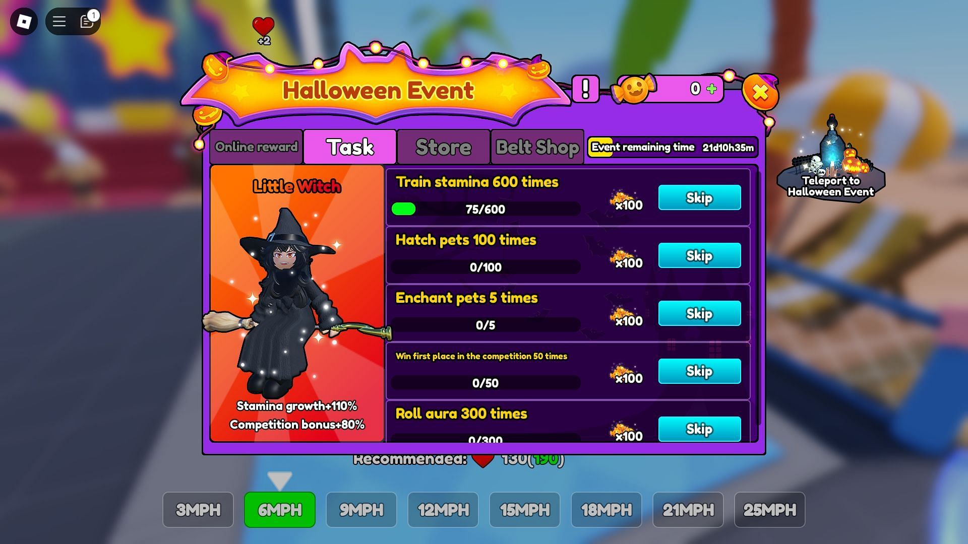 You can complete these tasks to earn Candy. (Image via Roblox)