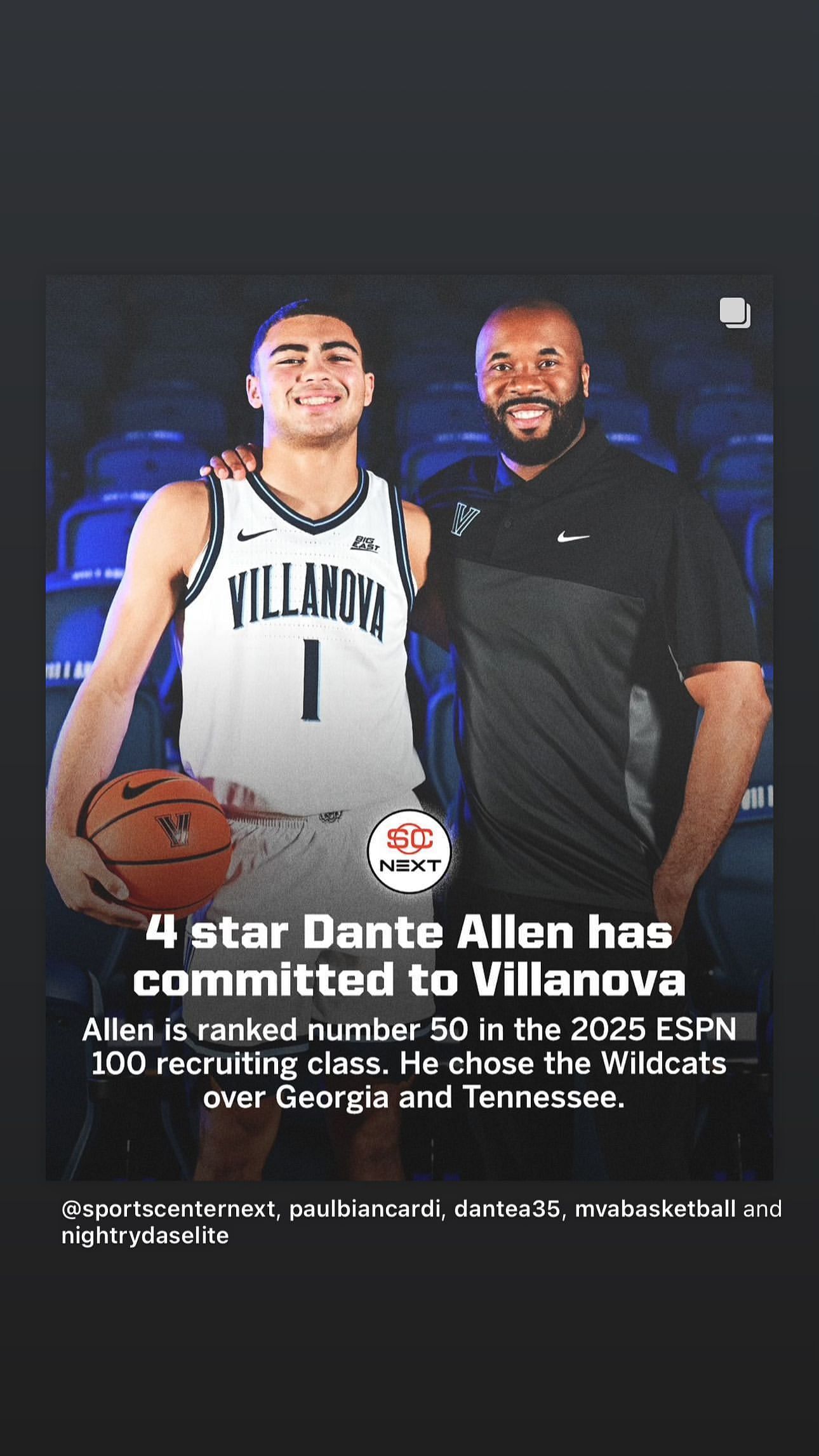 LeBron James&#039; son Bryce James reshares 4-star guard Dante Allen&#039;s commitment news (image credit: instagram/_justbryce)