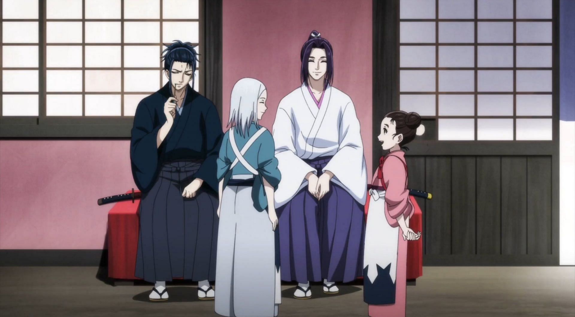 Hijikata, Soji, Nio, and Iroha as seen in the anime series (Image via Maho Films)