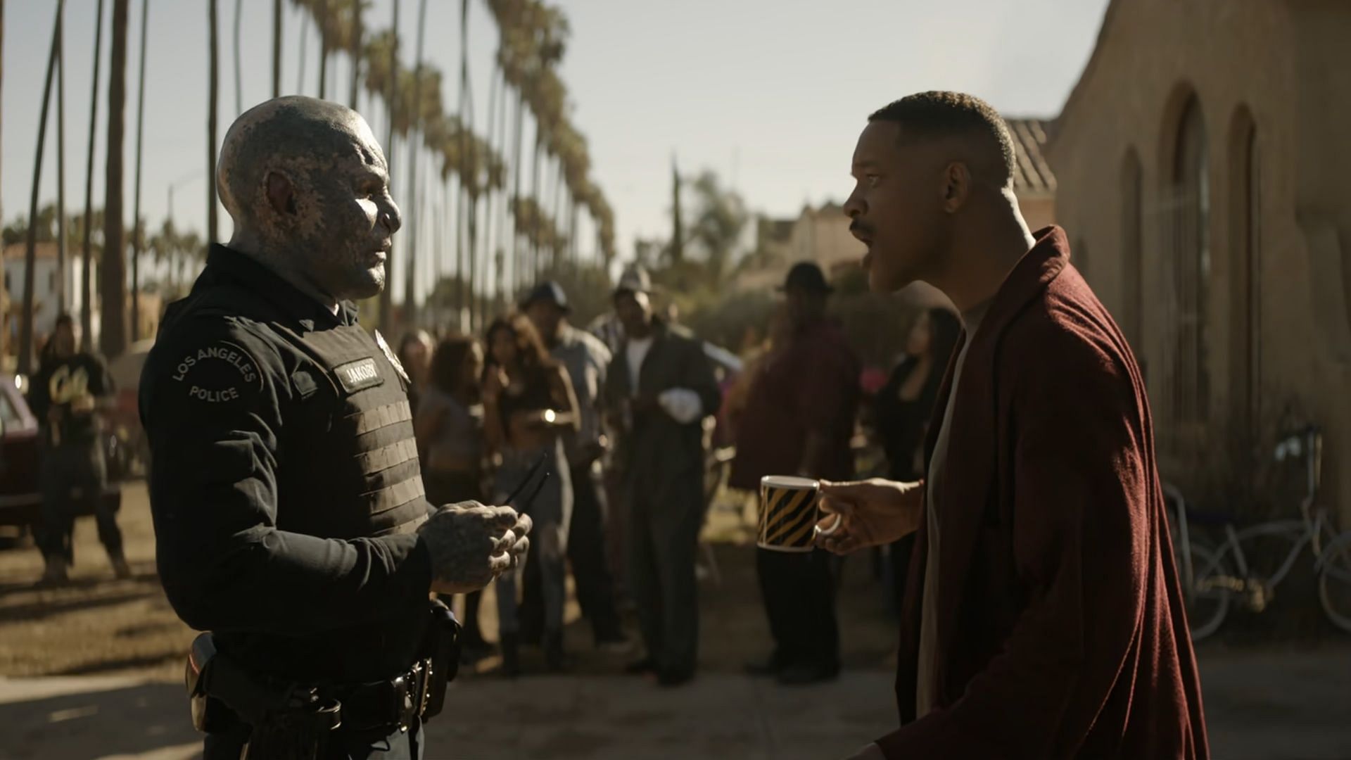 Bright is an urban fantasy and buddy cop film. (Image via Netflix)