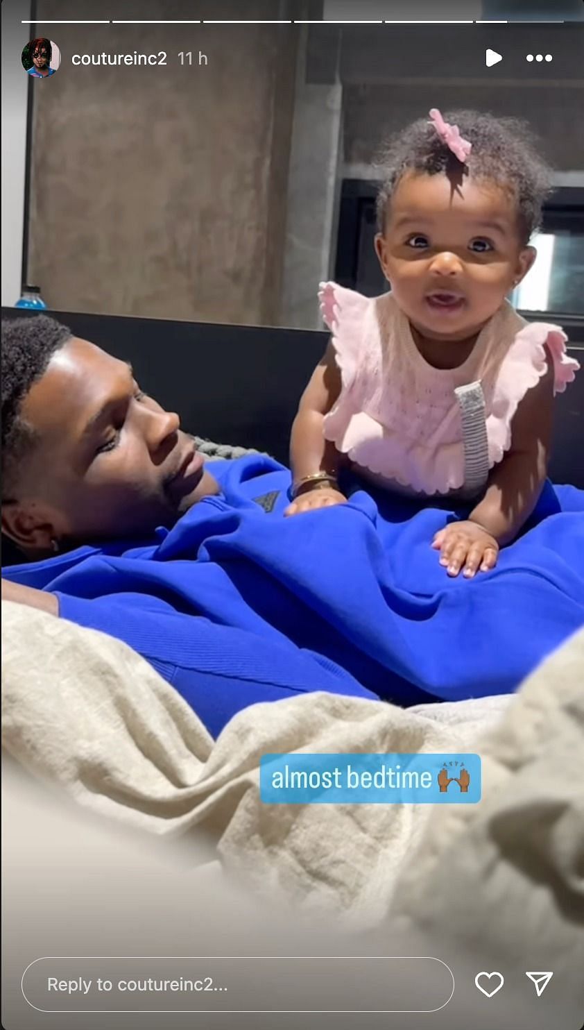 Anthony Edwards&#039; girlfriend shares wholesome snap between the Timberwolves star and their daughter (Credits: @coutureinc2 Instagram)