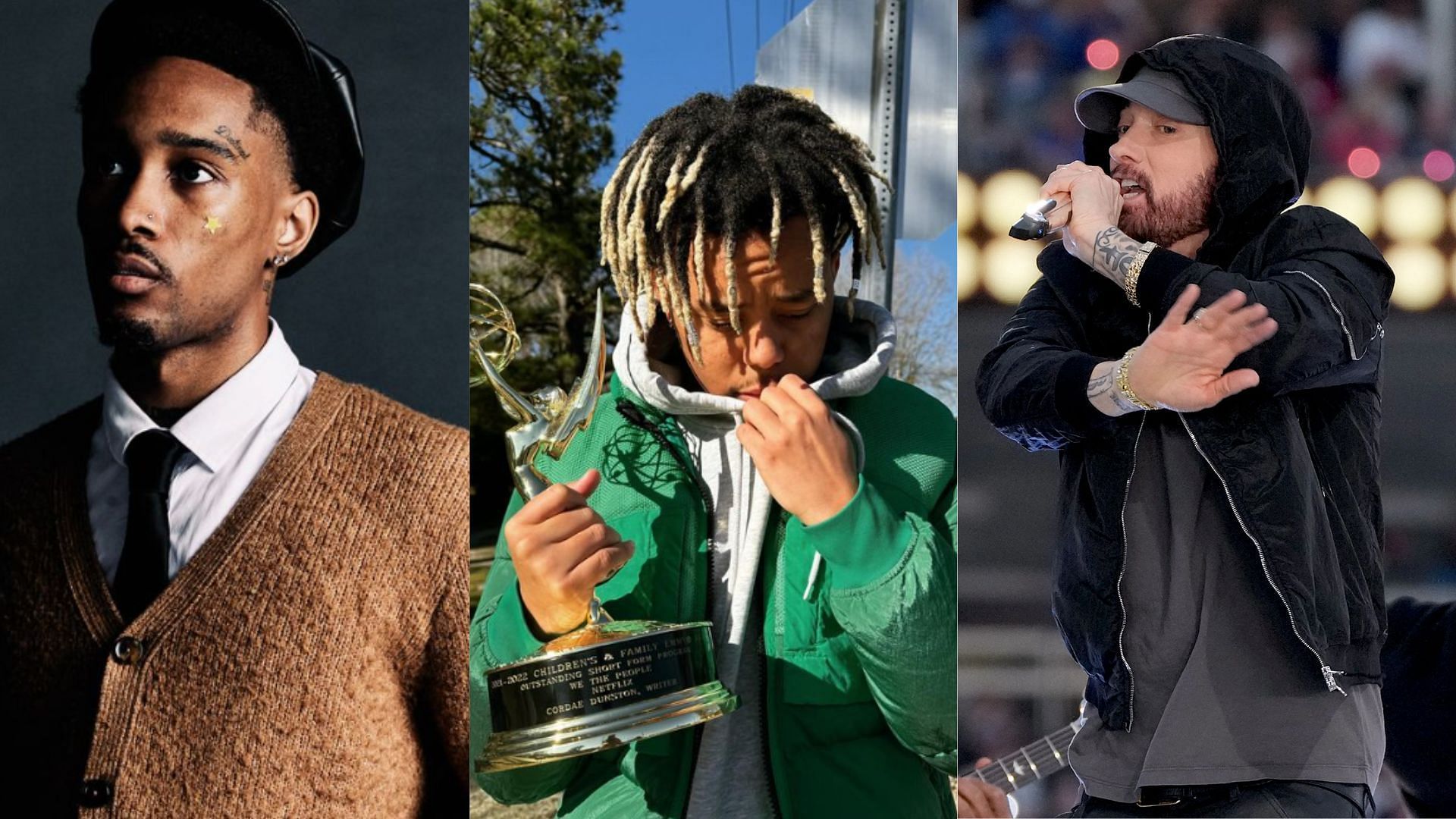 Nasaan, Cordae and Eminem (Images via Instagram - @cordae and @nasaan , Getty)