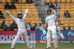 [Watch] Rishabh Pant drops a catch to hand Tom Latham a reprieve on Day 2 of IND vs NZ 2nd Test 2024