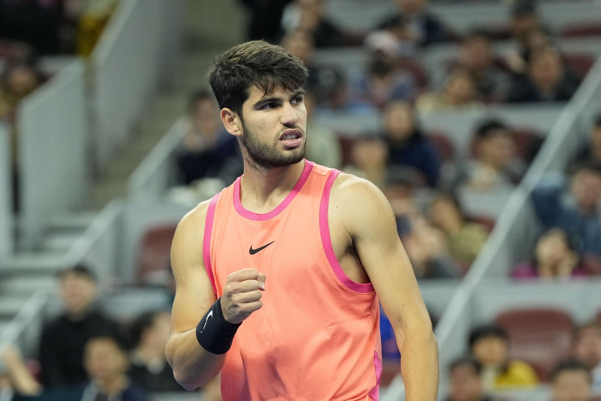 Carlos Alcaraz pictured at the 2024 China Open | Image Source: Getty