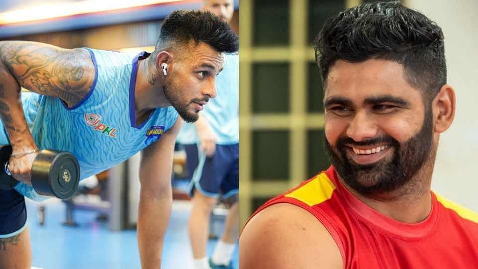 Maninder Singh can break the record of Pardeep Narwal (Image: Instagram/pardeep_narwal9/manikabaddi13)