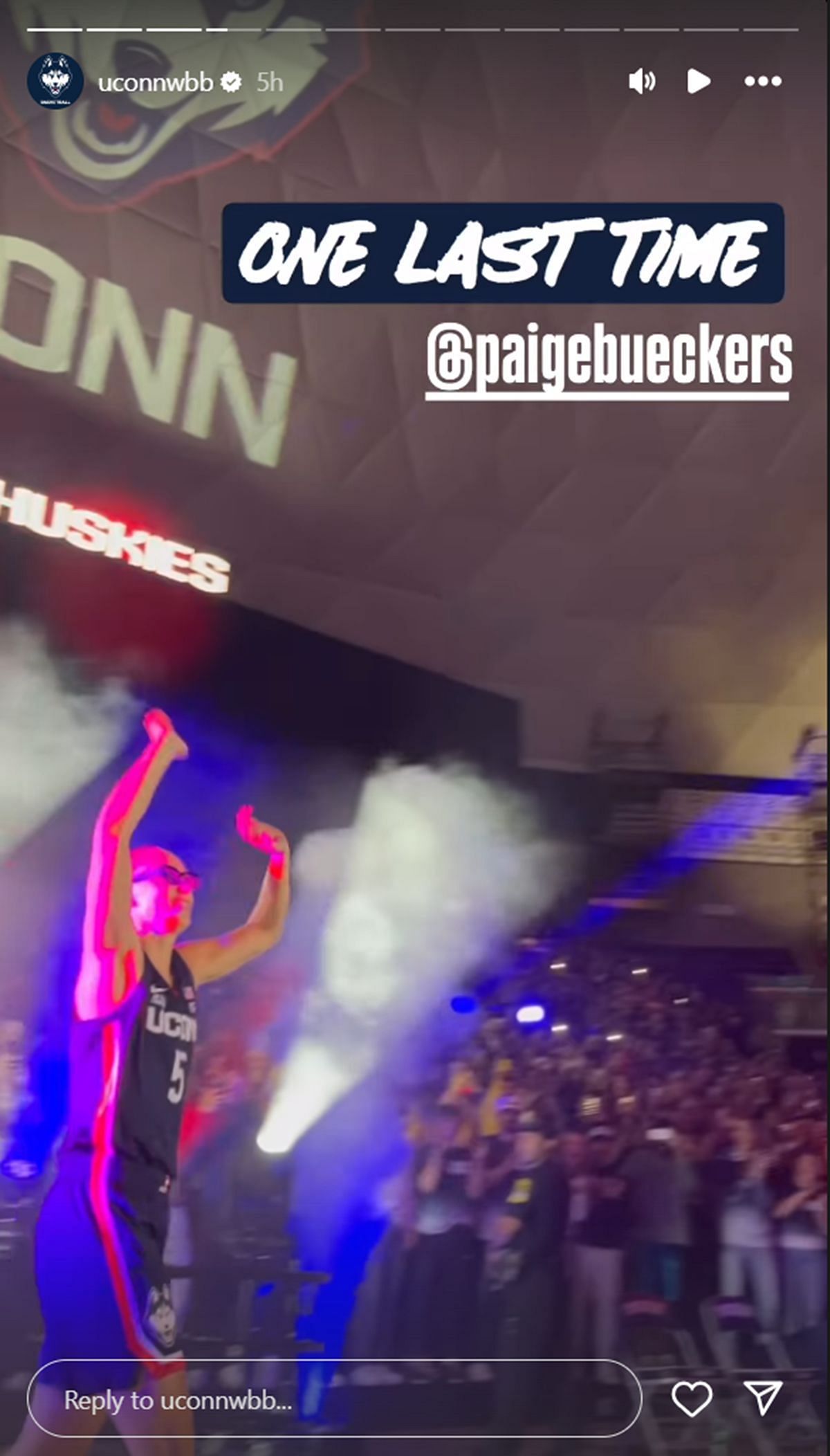 Bueckers during UConn First Night event