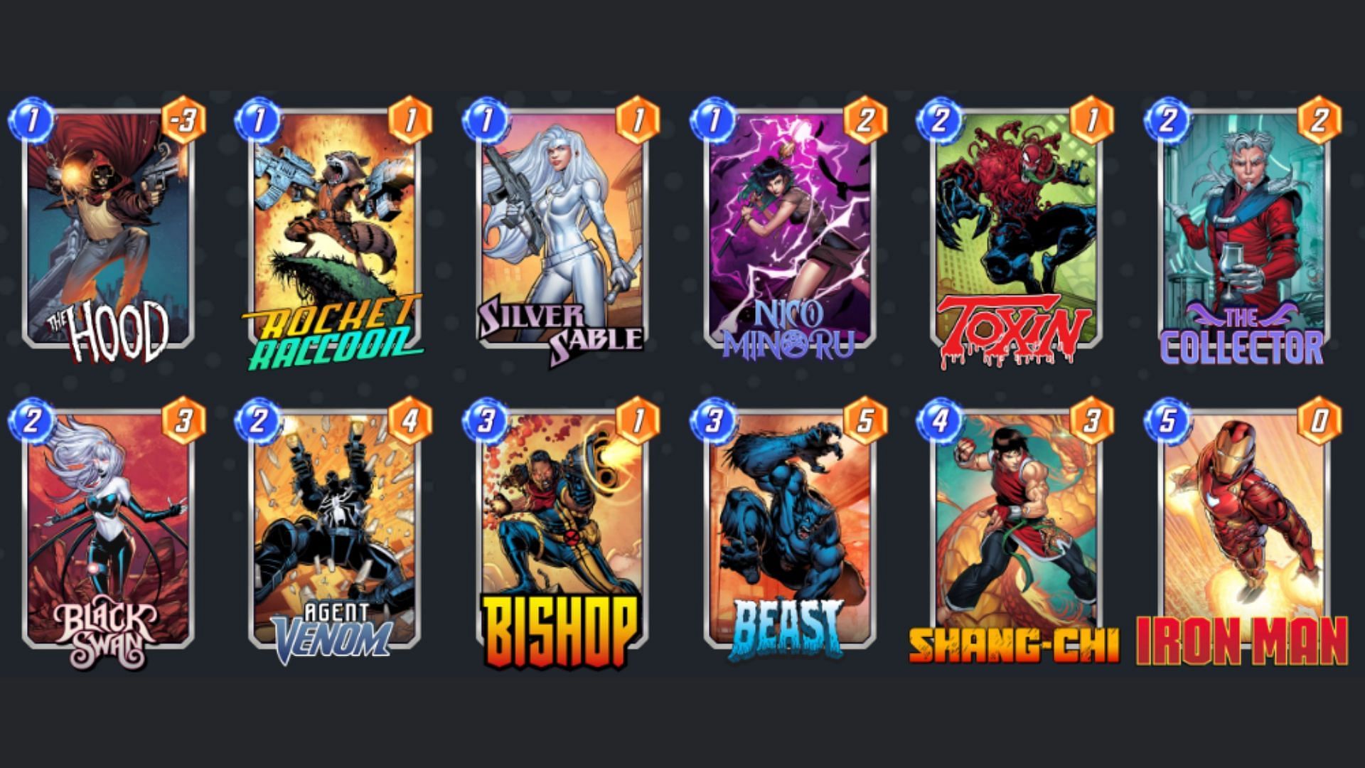 Marvel Snap Toxin Collector deck (Image via Nuverse)