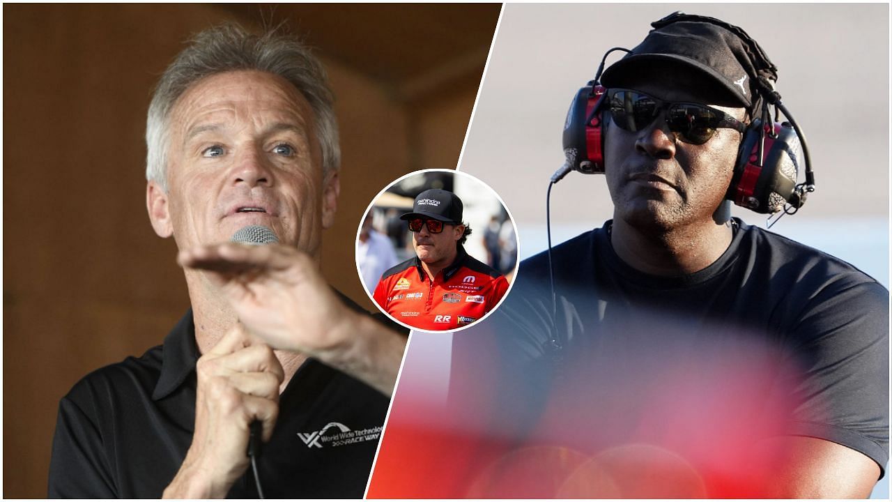 Kenny Wallace(L) expresses concern over Michael Jordan(R) led 23XI Racing