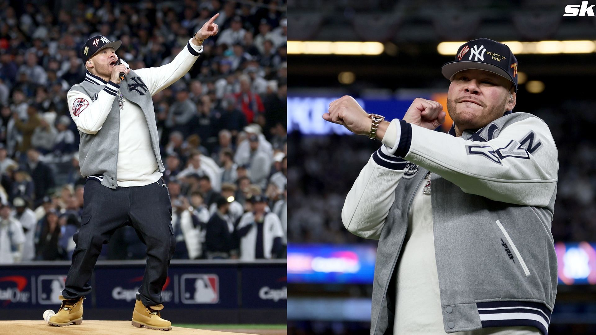 Artist Fat Joe performs before Game 3 of the World Series between the Yankees and the Dodgers at Yankees Stadium (Source: Getty)