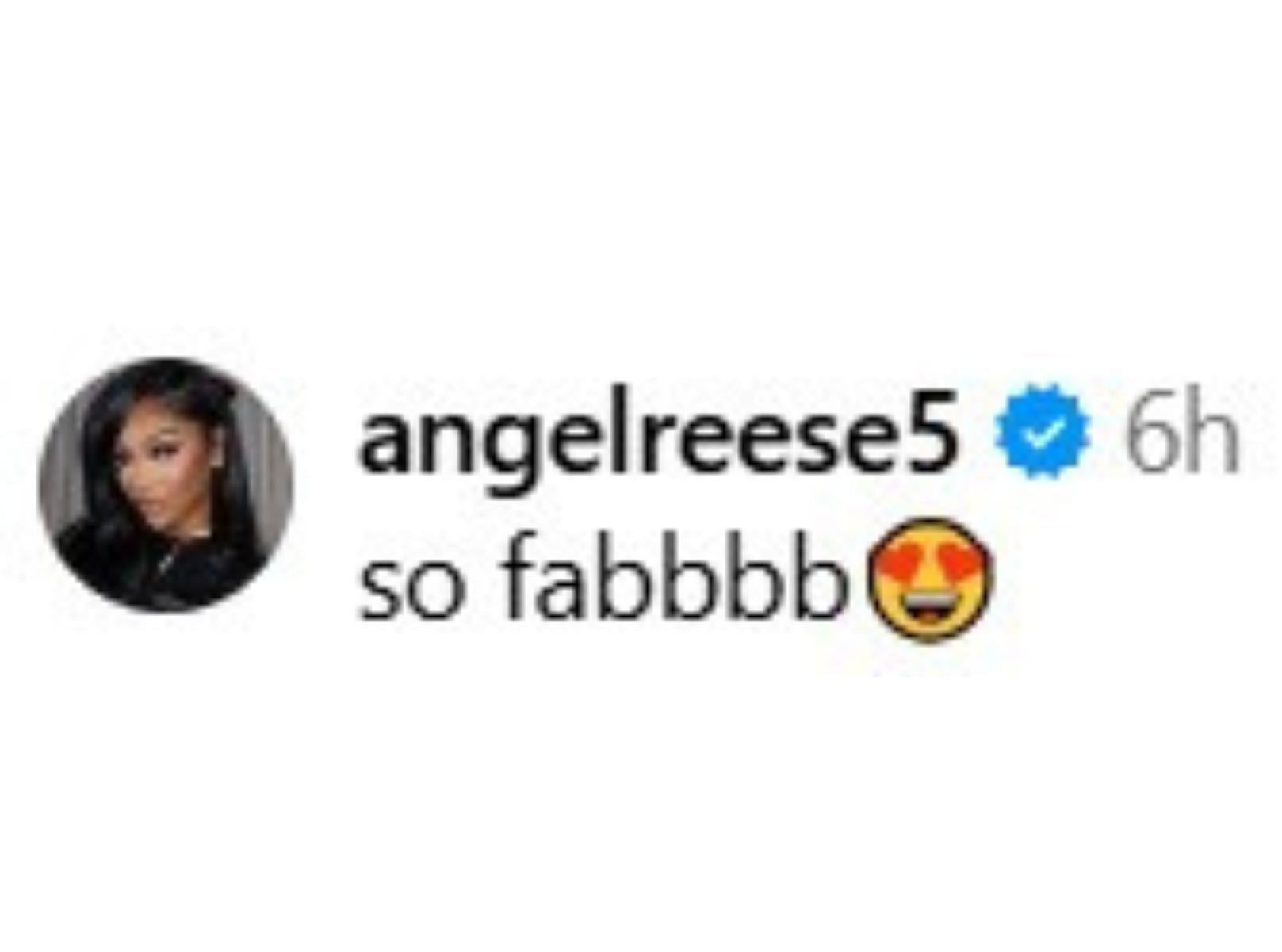 Angel Reese comments on Winnie Harlow&#039;s post