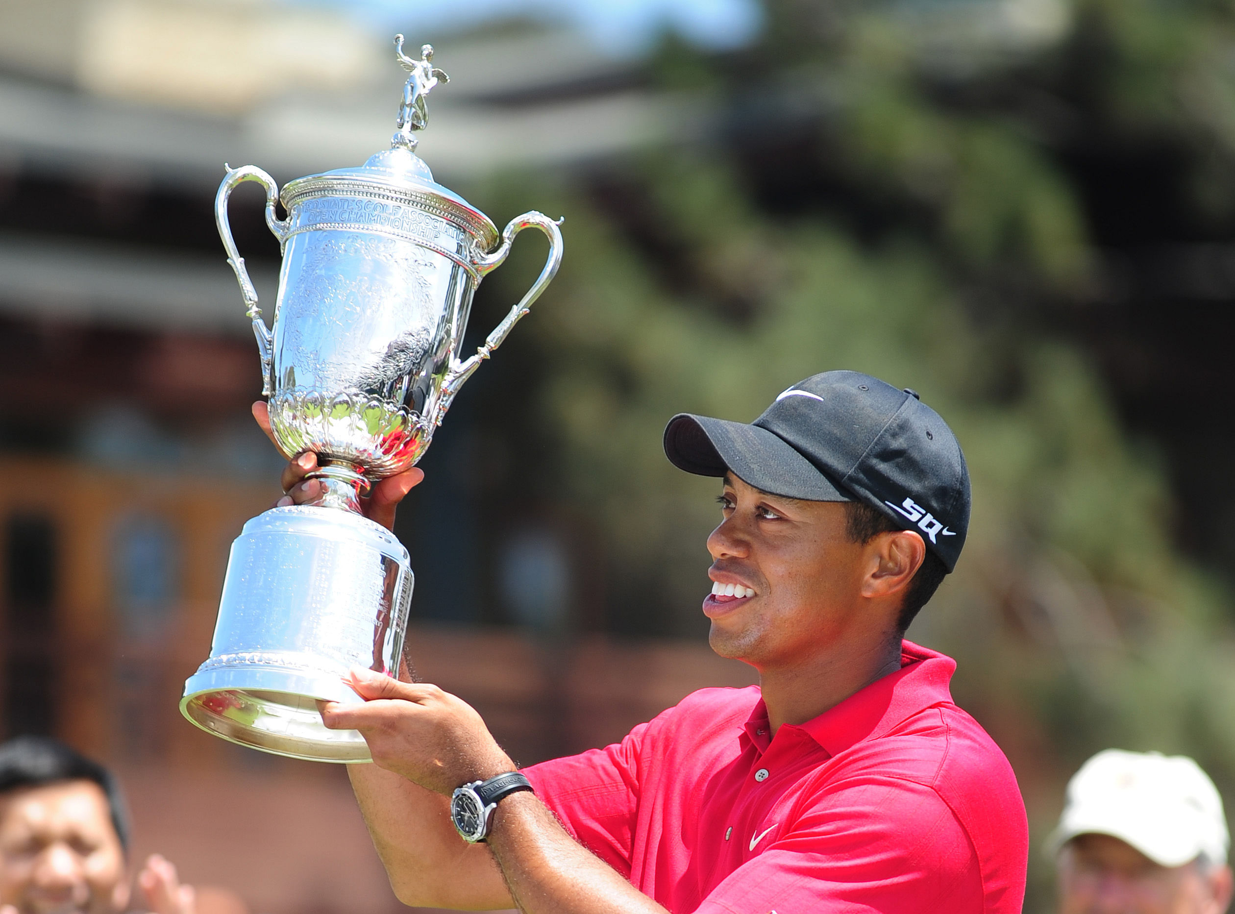 Tiger Woods celebrates after winning the US Open 2008 (Imagn Source: Imagn)