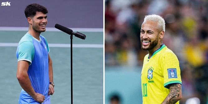 WATCH: Carlos Alcaraz imitates soccer star Neymar Jr.’ signature celebration after Paris Masters 2R win