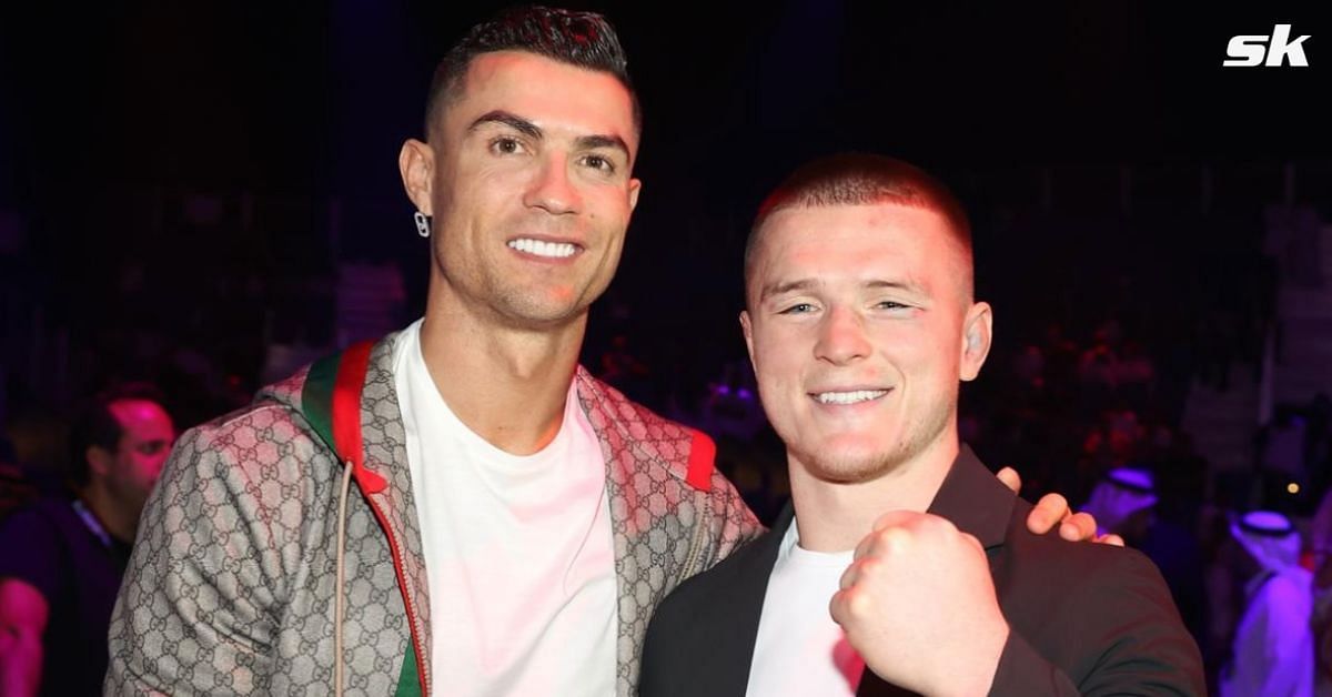 Cristiano Ronaldo and Paul Hughes. [@paulhughesmma Instagram]