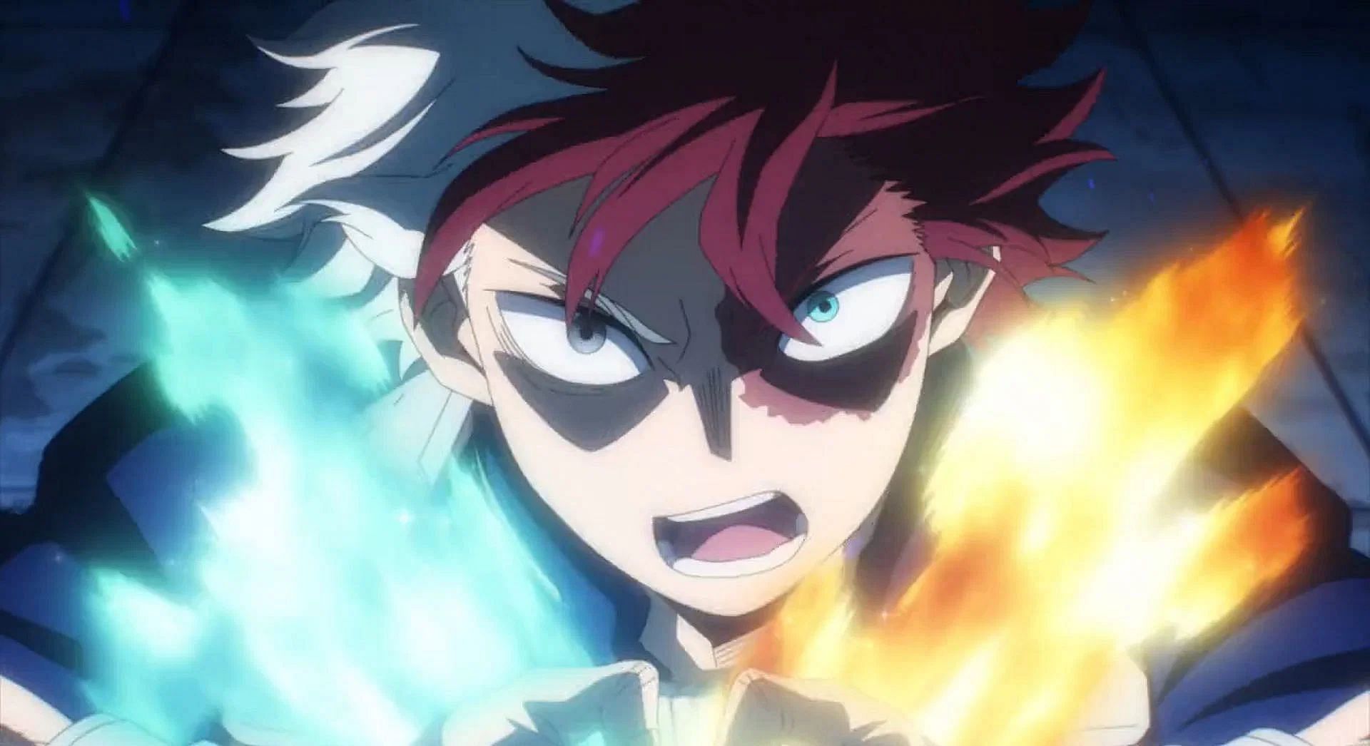 Shoto Todoroki as seen in the anime (image via Bones)