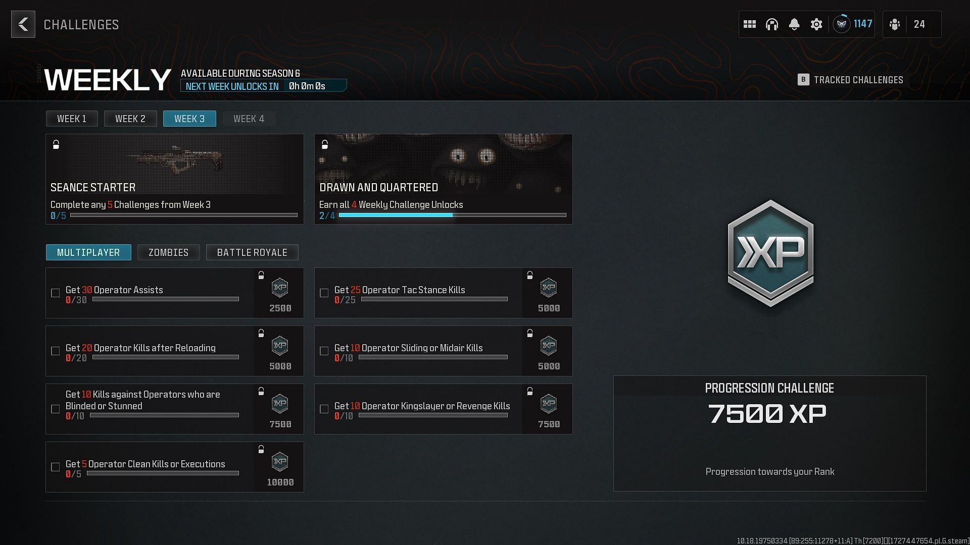 All MW3 Multiplayer Season 6 Week 3 challenges and rewards (Image via Activision)