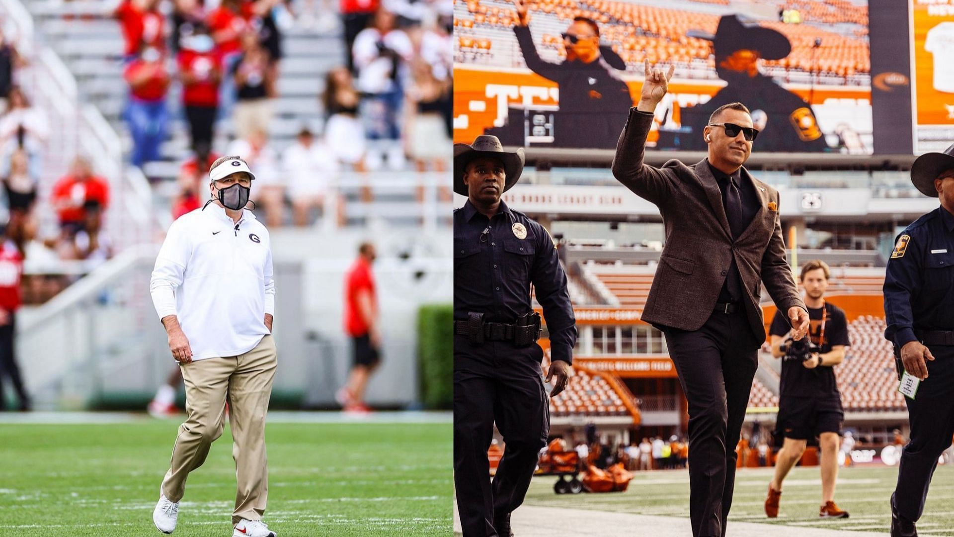 Coaches Kirby Smart &amp; Steve Sarkisian (Smart &amp; Texas