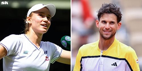 Elena Rybakina and Dominic Thiem (Source: Getty)