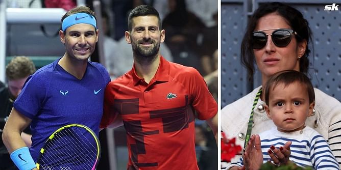 WATCH: Rafael Nadal's baby son steals the show, adorably applauds Spaniard's drop shot winner vs Novak Djokovic from mother's lap at Six Kings Slam