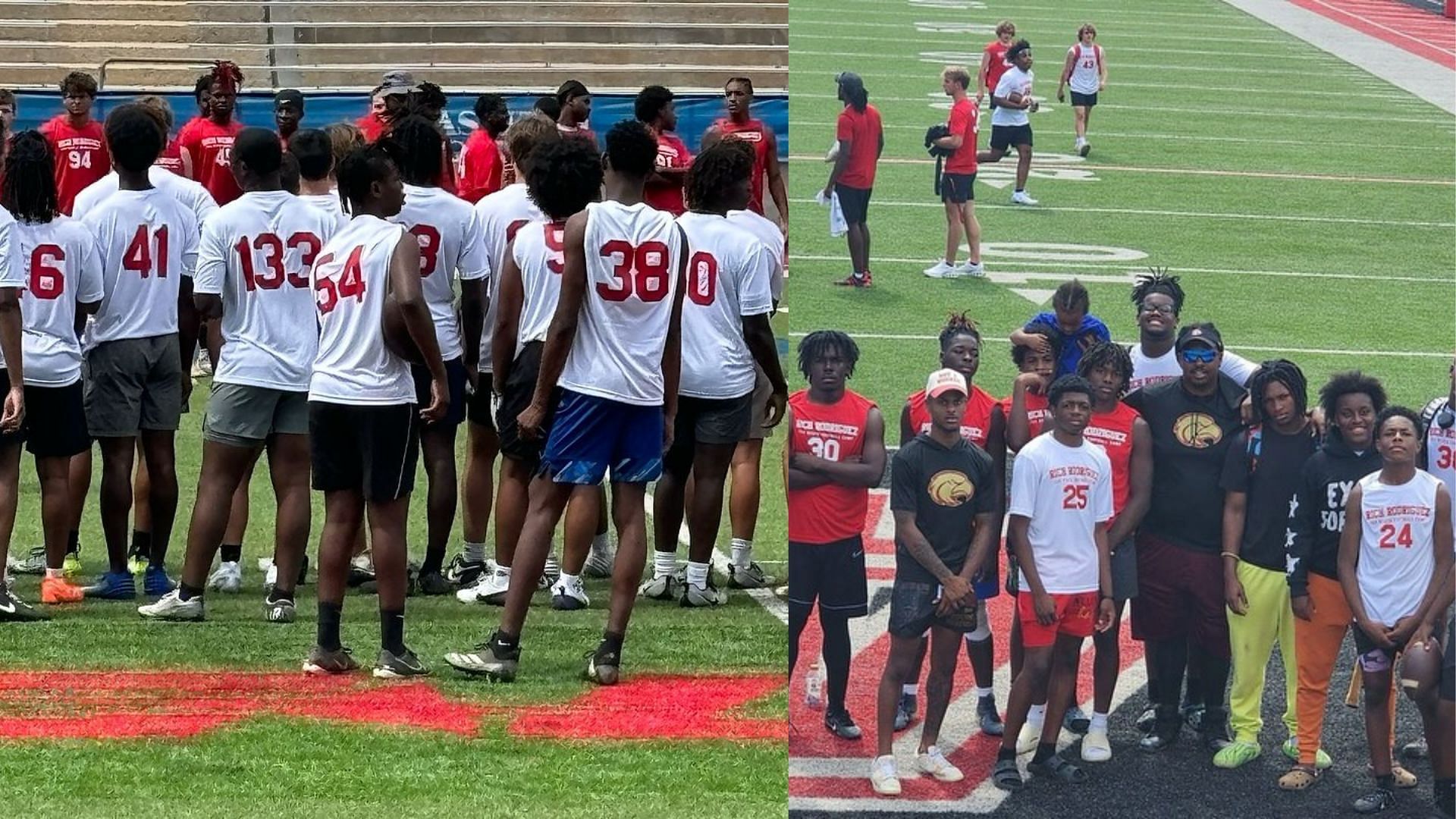 Columbia High School football team (Images via Instagram/Columbia High Football)