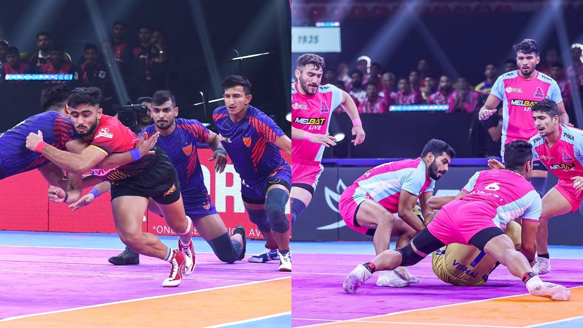 PKL 11 में गुरुवार को होंगे दो मैच (Photo Credit- @DabangDelhiKC/@JaipurPanthers)