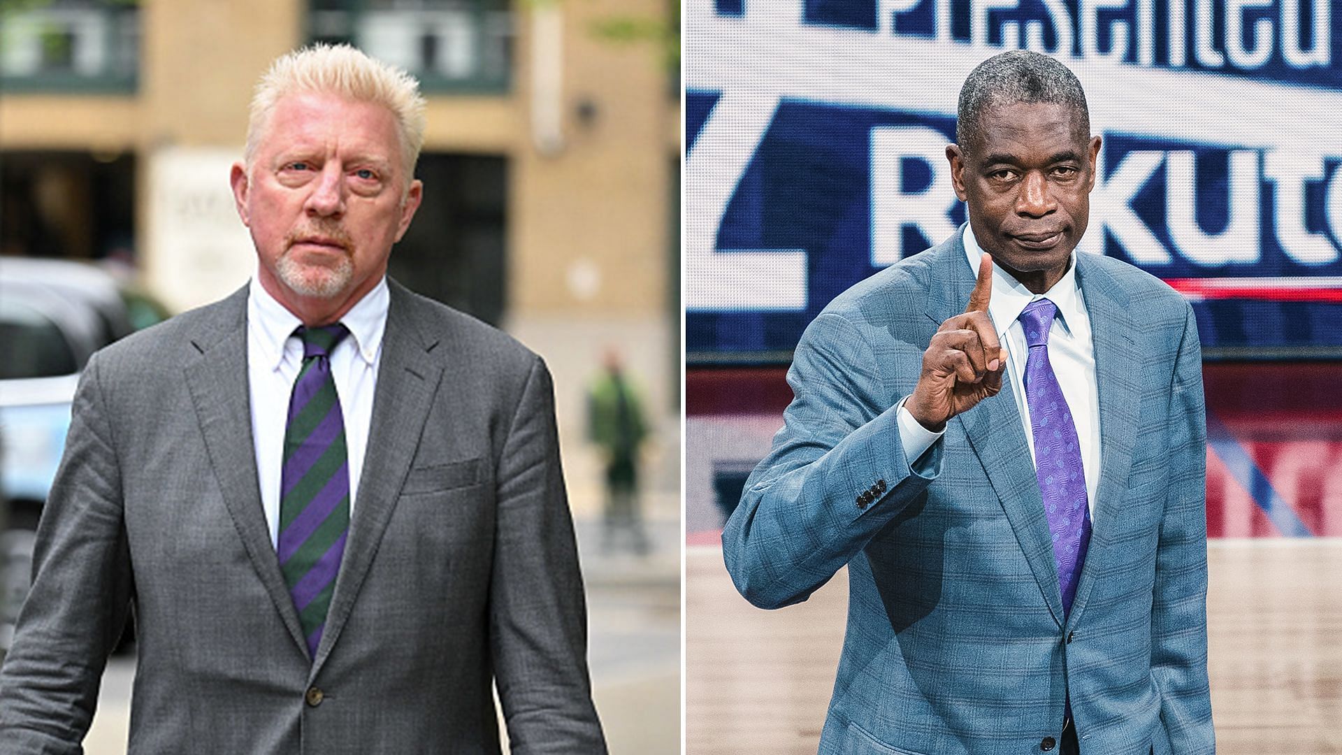 Boris Becker(left) and Dikembe Mutombo(right). Images: Getty