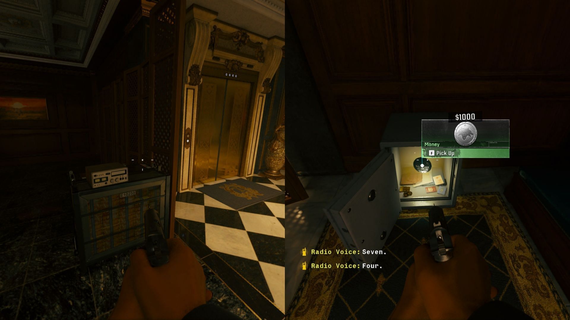 Opening the secret safe in the &quot;High Rollers&quot; mission in Black Ops 6 (Image via Activision)