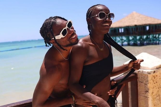 "Look at us"- Noah Lyles' fiancé Junelle Bromfield gets emotional as she looks back on their journey from being in a relationship to getting engaged